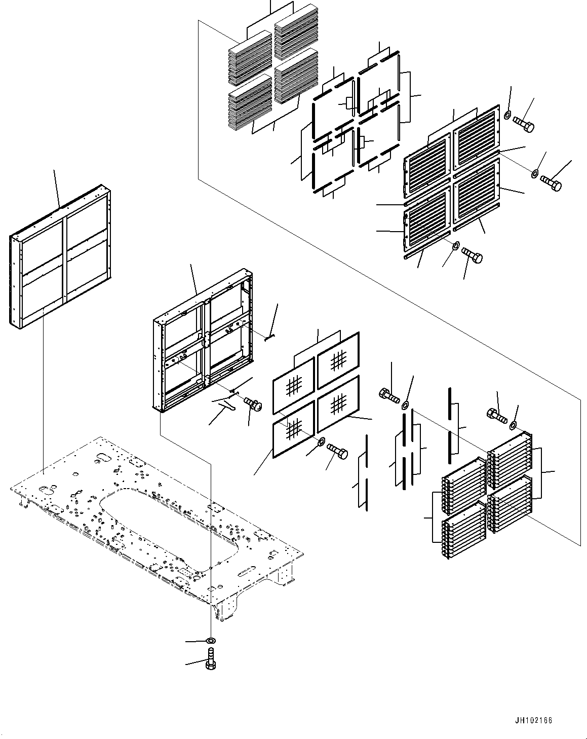 Komatsu parts book diagram for PC2000-11R S/N 31001-UP: ENGINE HOOD, DUCT(#30001-)
