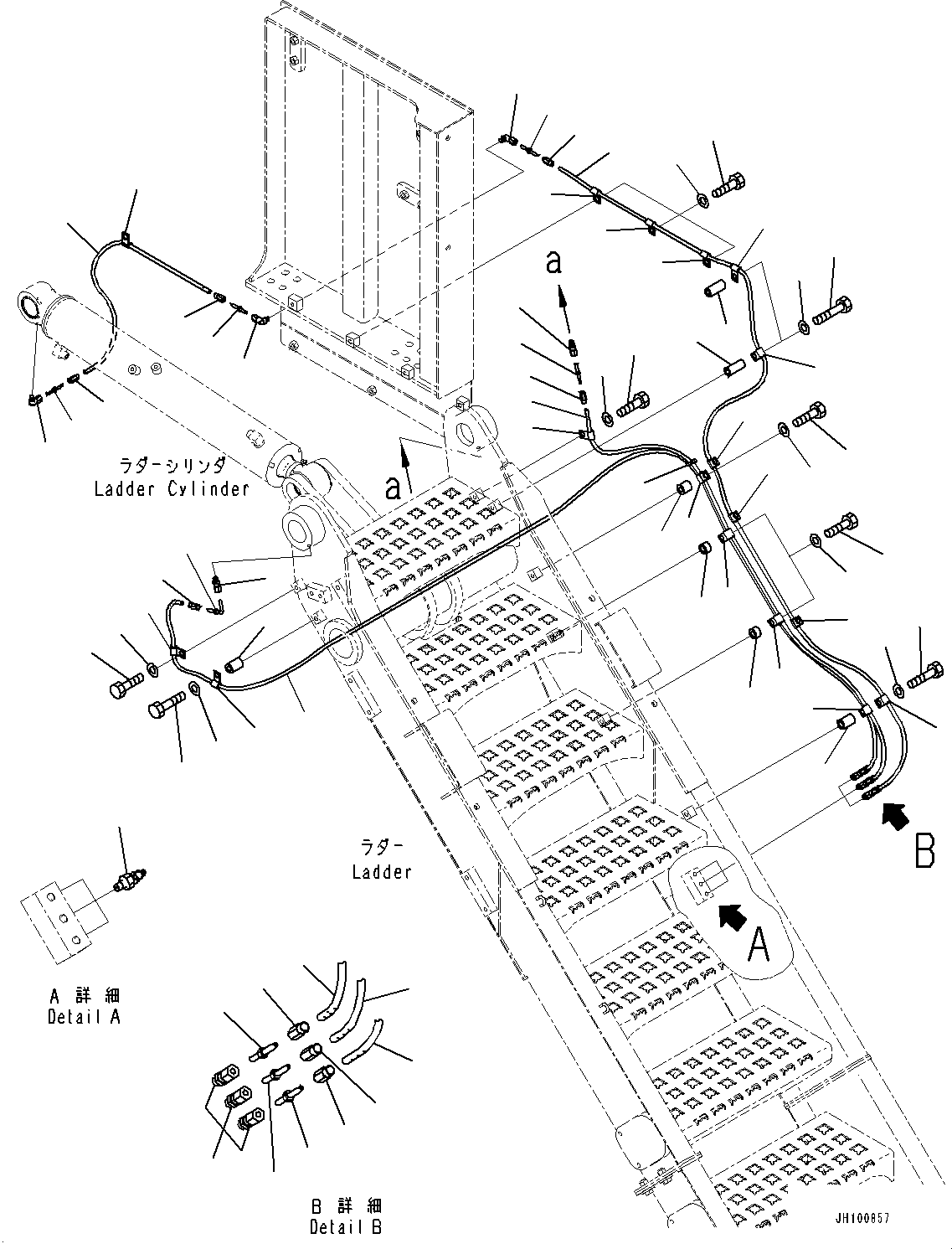 Komatsu parts book diagram for PC2000-11R S/N 31001-UP: SIDE COVER L.H., LUBRICATION PIPING(#30001-)