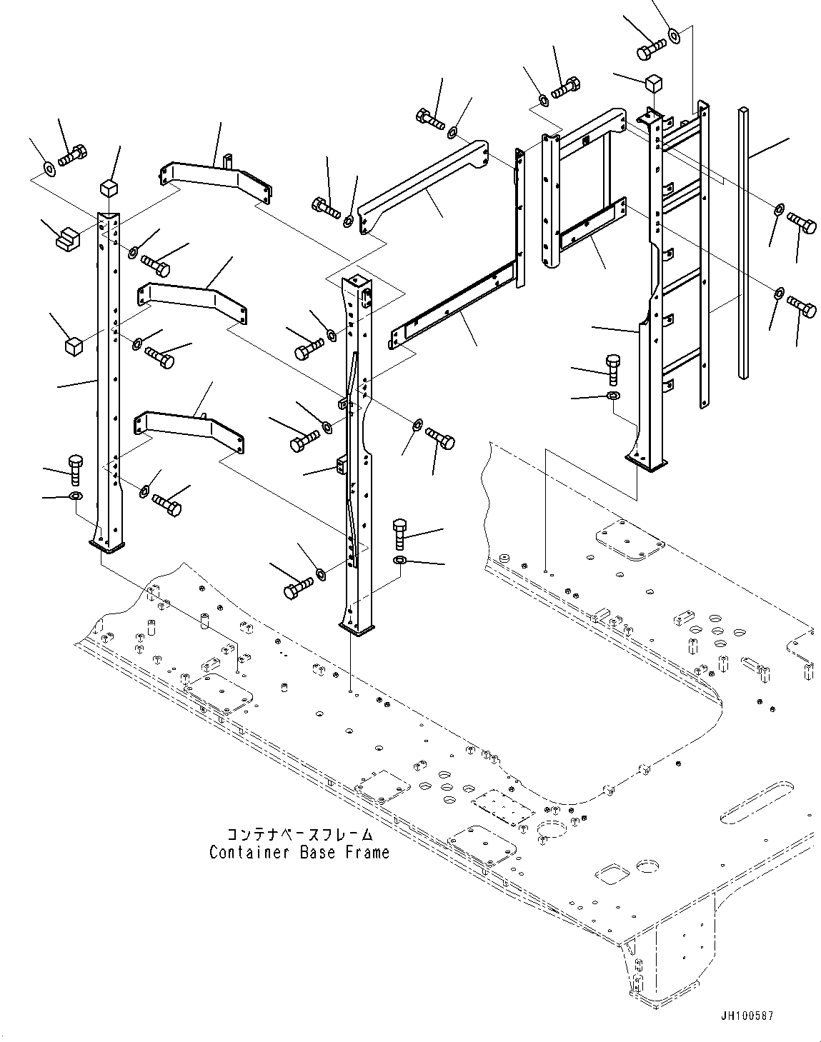 Komatsu parts book diagram for PC2000-11R S/N 31001-UP: PARTITION, FRAME(#30016-)