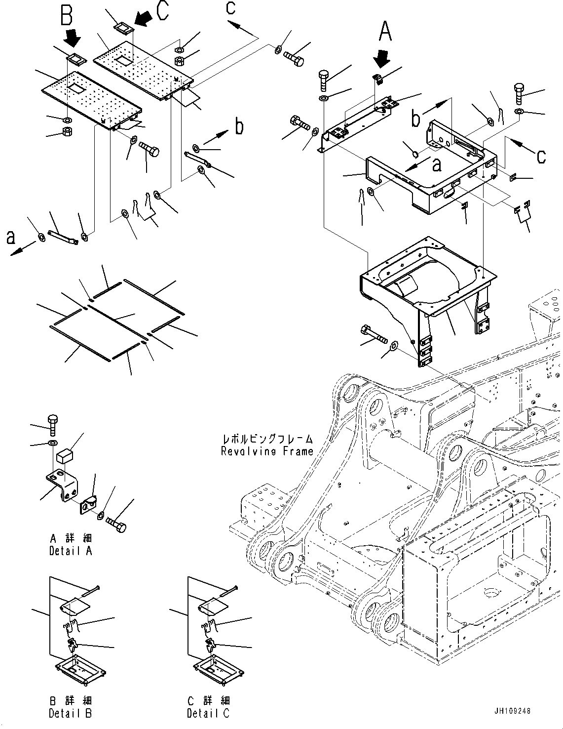 Komatsu parts book diagram for PC2000-11R S/N 31001-UP: COVER, BRACKET (2/2)(#30001-)