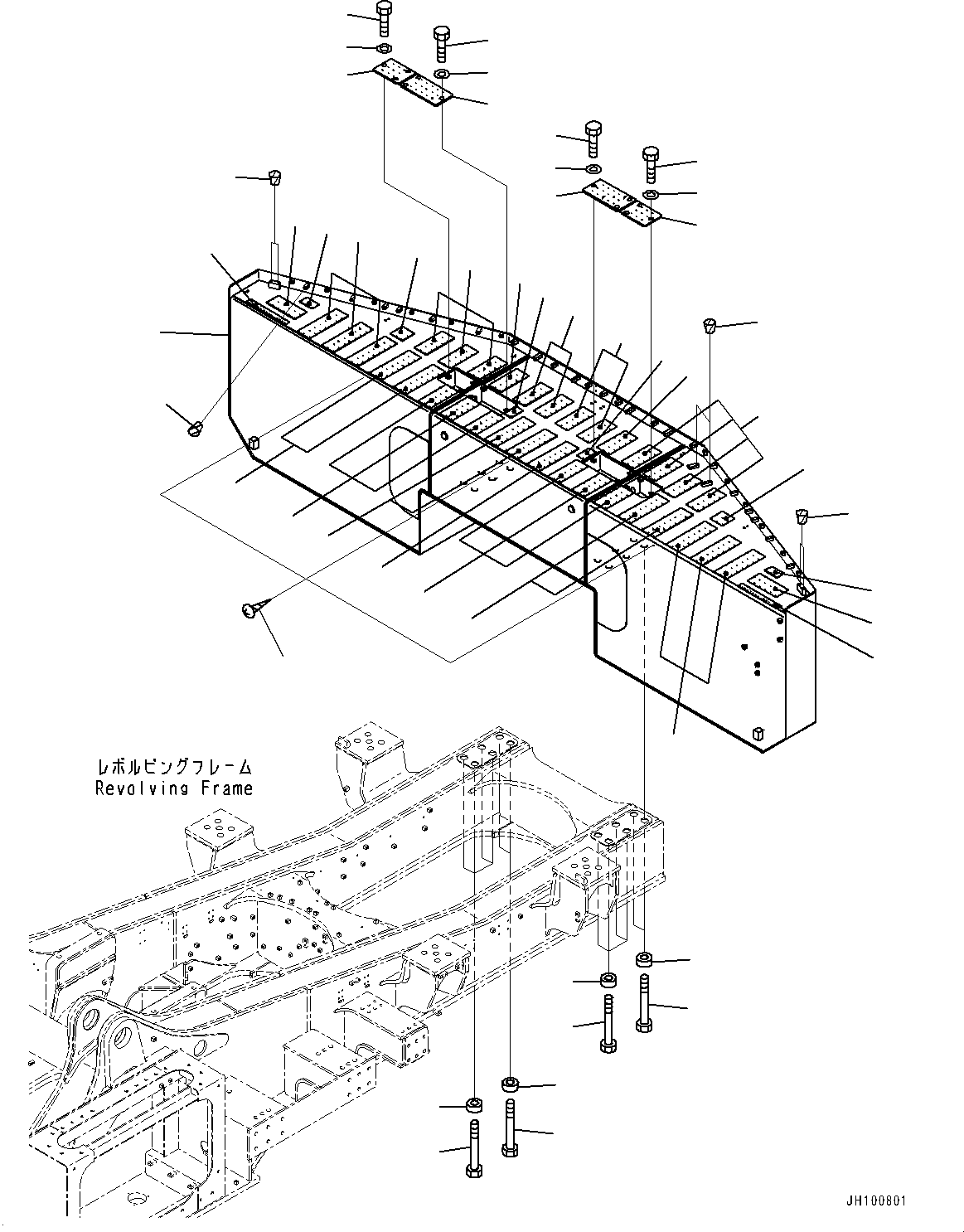 Komatsu parts book diagram for PC2000-11R S/N 31001-UP: COUNTERWEIGHT, (24550KG)(#30001-)