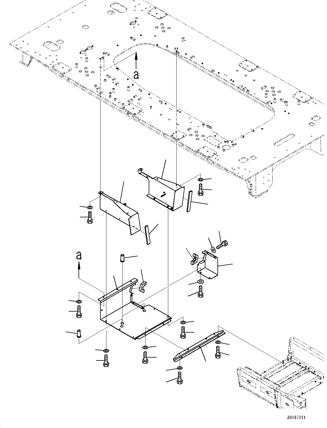 Komatsu parts book diagram for PC2000-11R S/N 31001-UP: UNDER COVER, OIL PAN(#30001-)