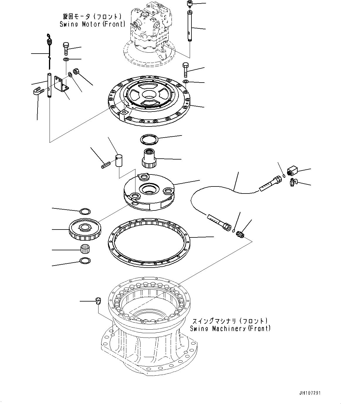 Komatsu parts book diagram for PC2000-11R S/N 31001-UP: SWING MACHINERY, FRONT (2/2)(#30001-)