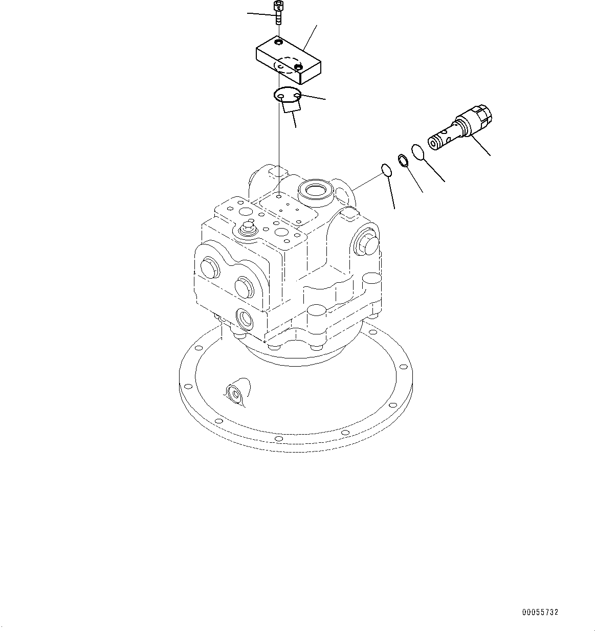 Komatsu parts book diagram for PC2000-11R S/N 31001-UP: SWING MOTOR, INNER PARTS, SWING MOTOR (3/6) (FRONT)(#30001-)