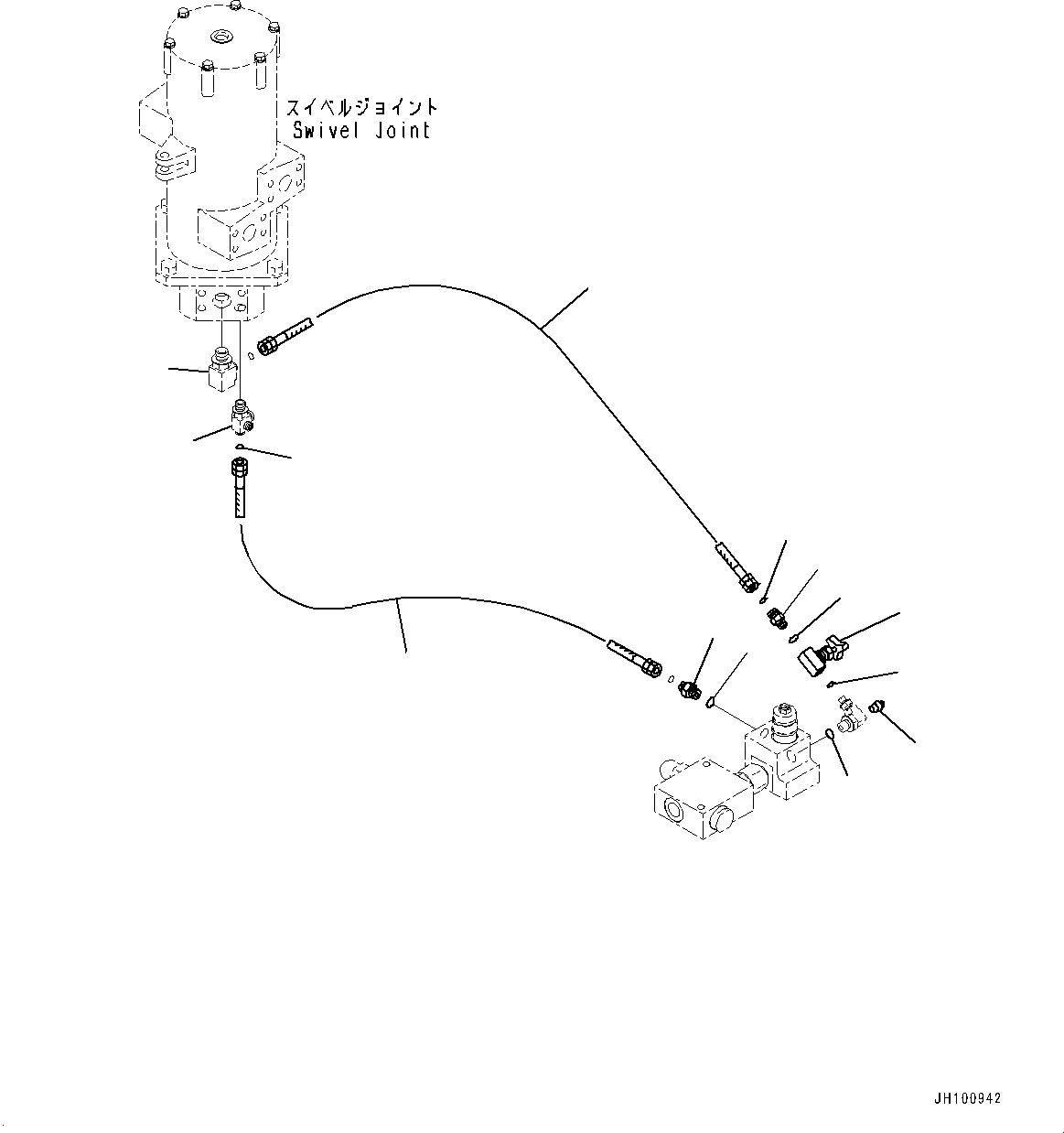 Komatsu parts book diagram for PC2000-11R S/N 31001-UP: HYDRAULIC IDLER CUSHION (HIC) PIPING, RELIEF VALVE (3/3)(#30001-)