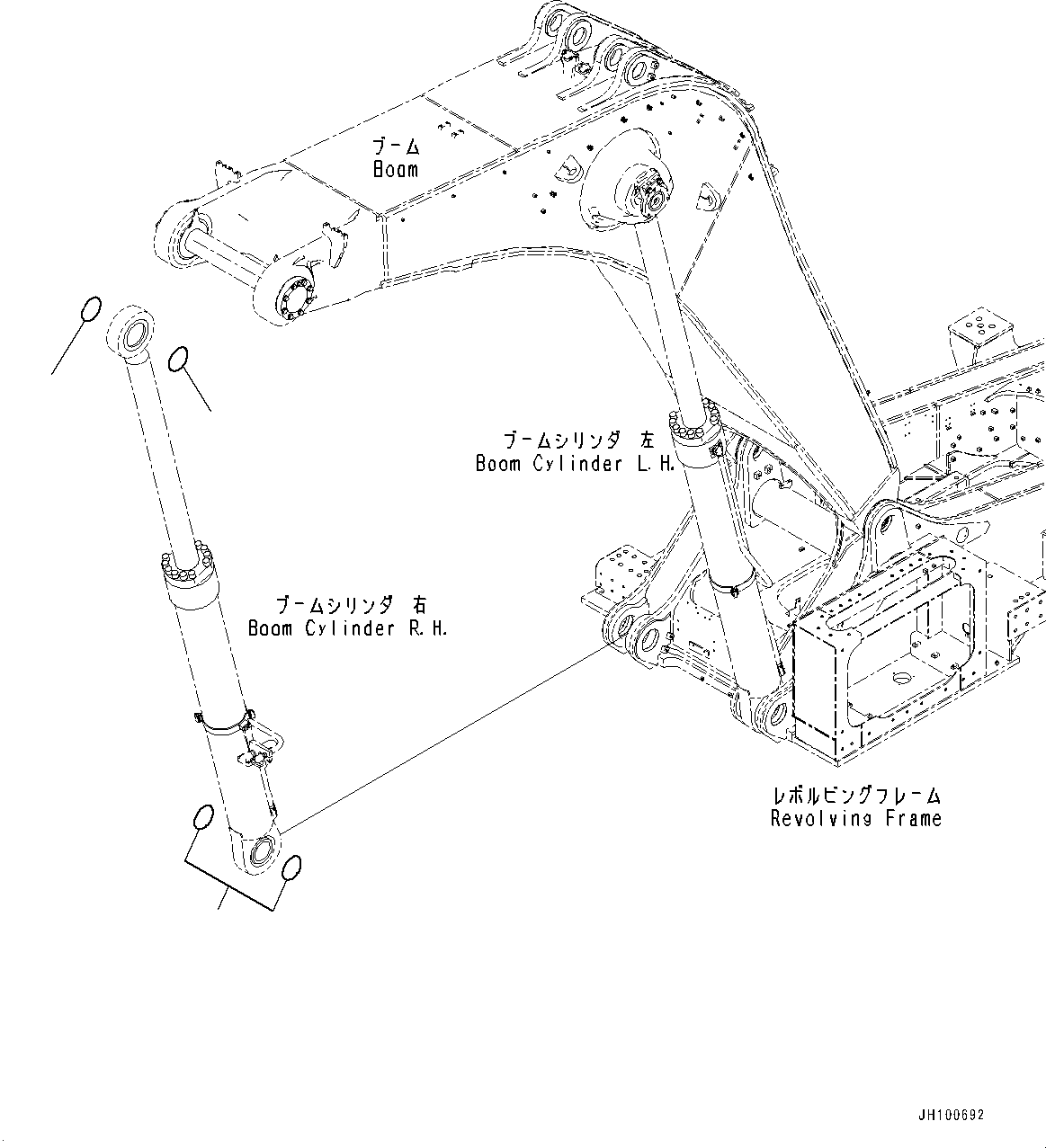 Komatsu parts book diagram for PC2000-11R S/N 31001-UP: BOOM CYLINDER, O-RING(#30001-)