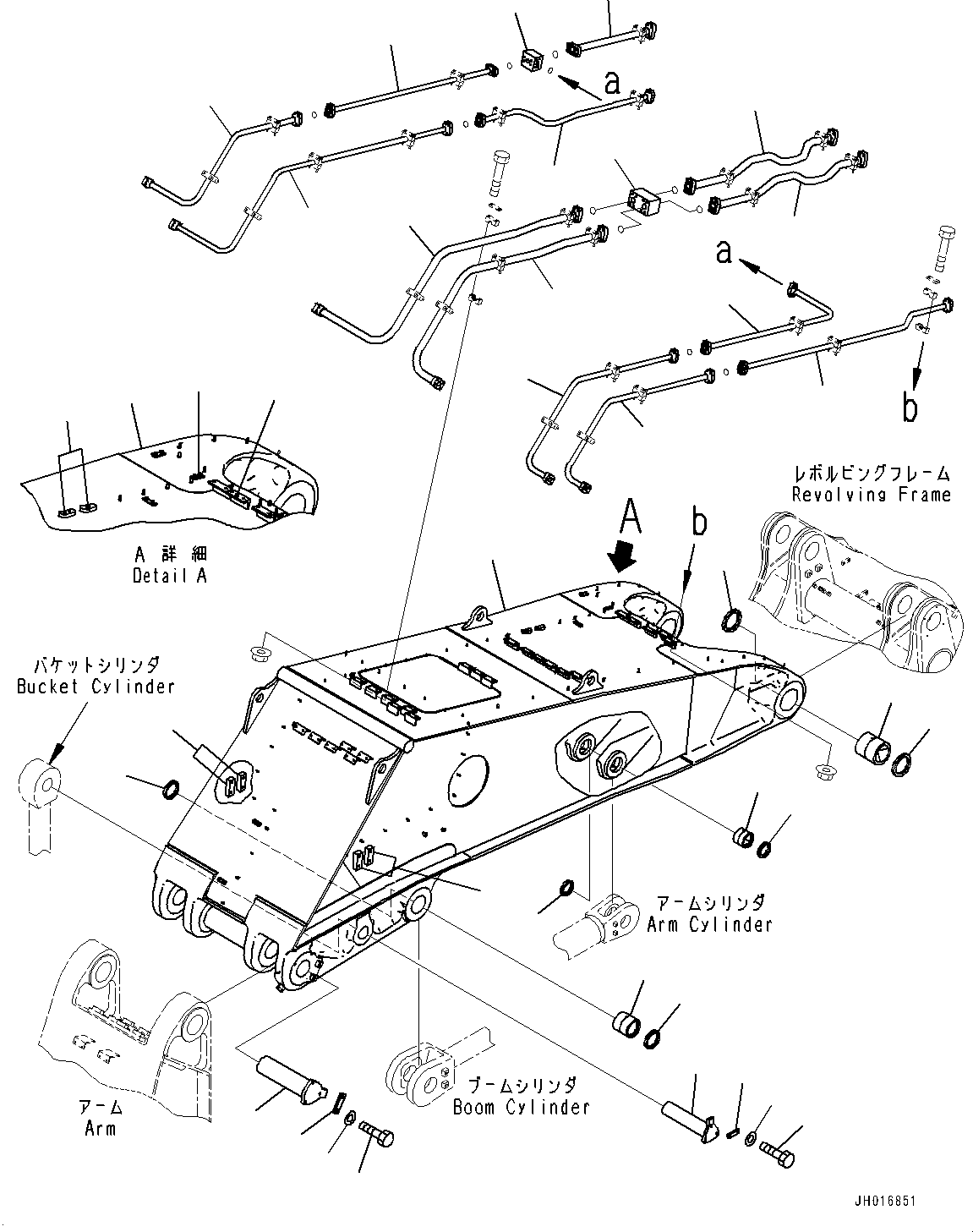 Komatsu parts book diagram for PC2000-11R S/N 31001-UP: LOADING SHOVEL, BOOM AND ARM, BOOM(#30001-)