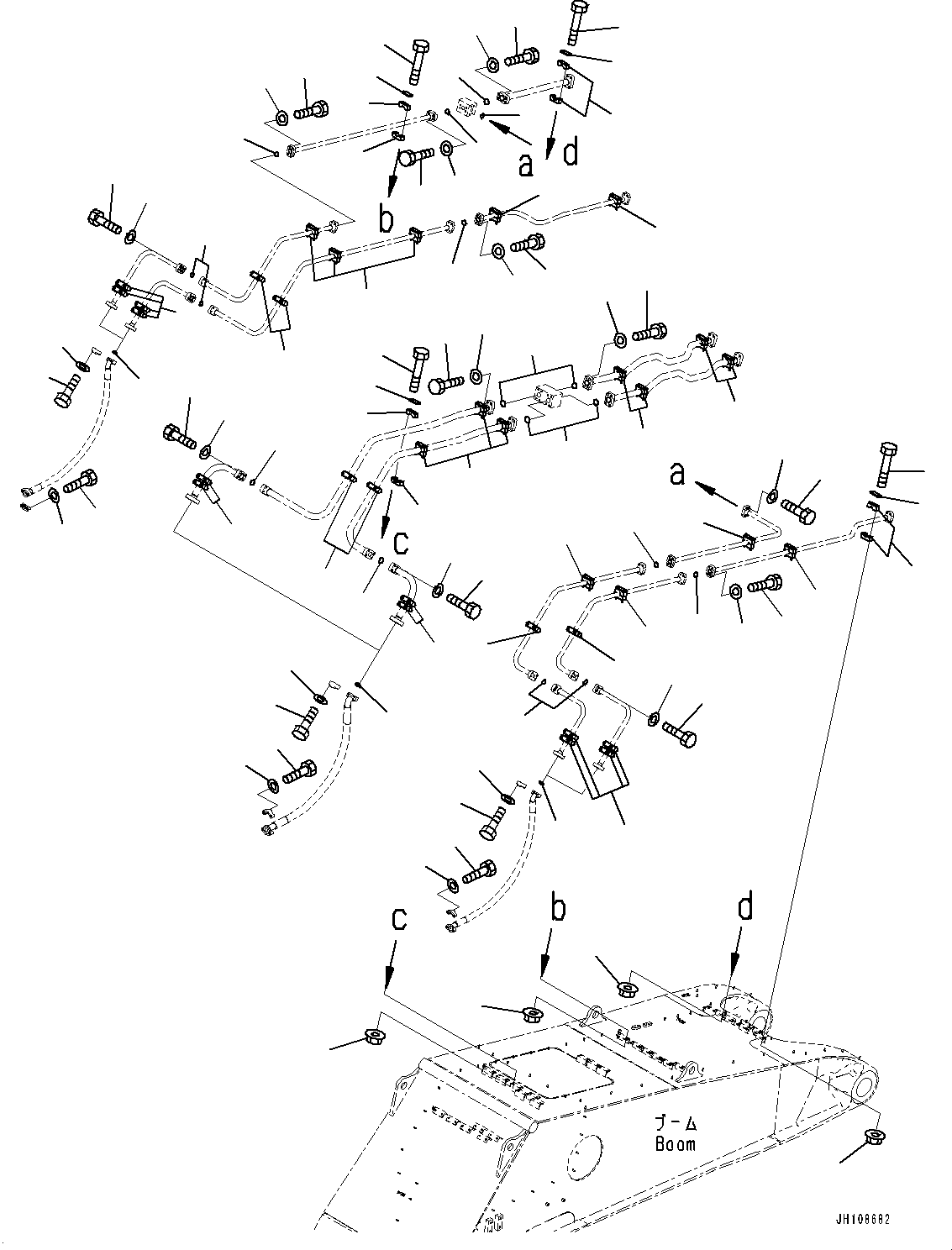 Komatsu parts book diagram for PC2000-11R S/N 31001-UP: LOADING SHOVEL, BOOM AND ARM, CLAMP(#30001-)