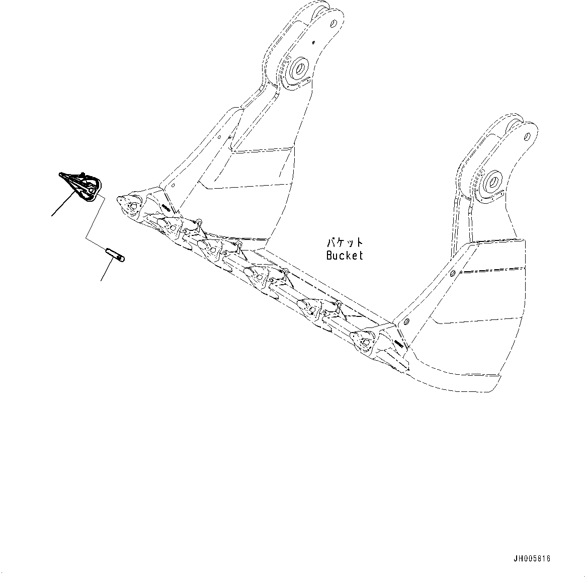 Komatsu parts book diagram for PC2000-11R S/N 31001-UP: BUCKET, TOOTH(#30001-)