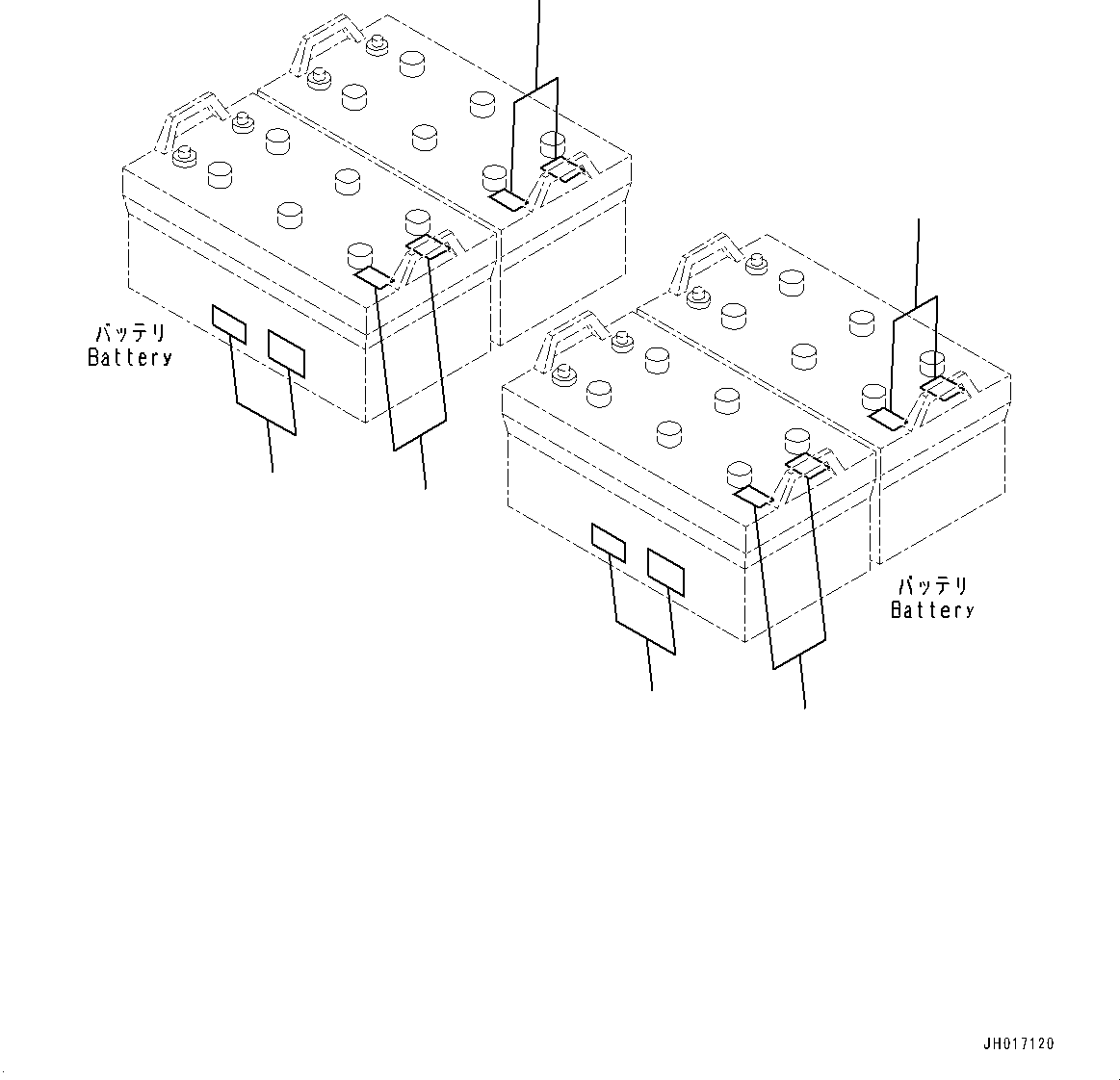Komatsu parts book diagram for PC2000-11R S/N 31001-UP: CAUTION PLATES, BATTERY, (#30001-)
