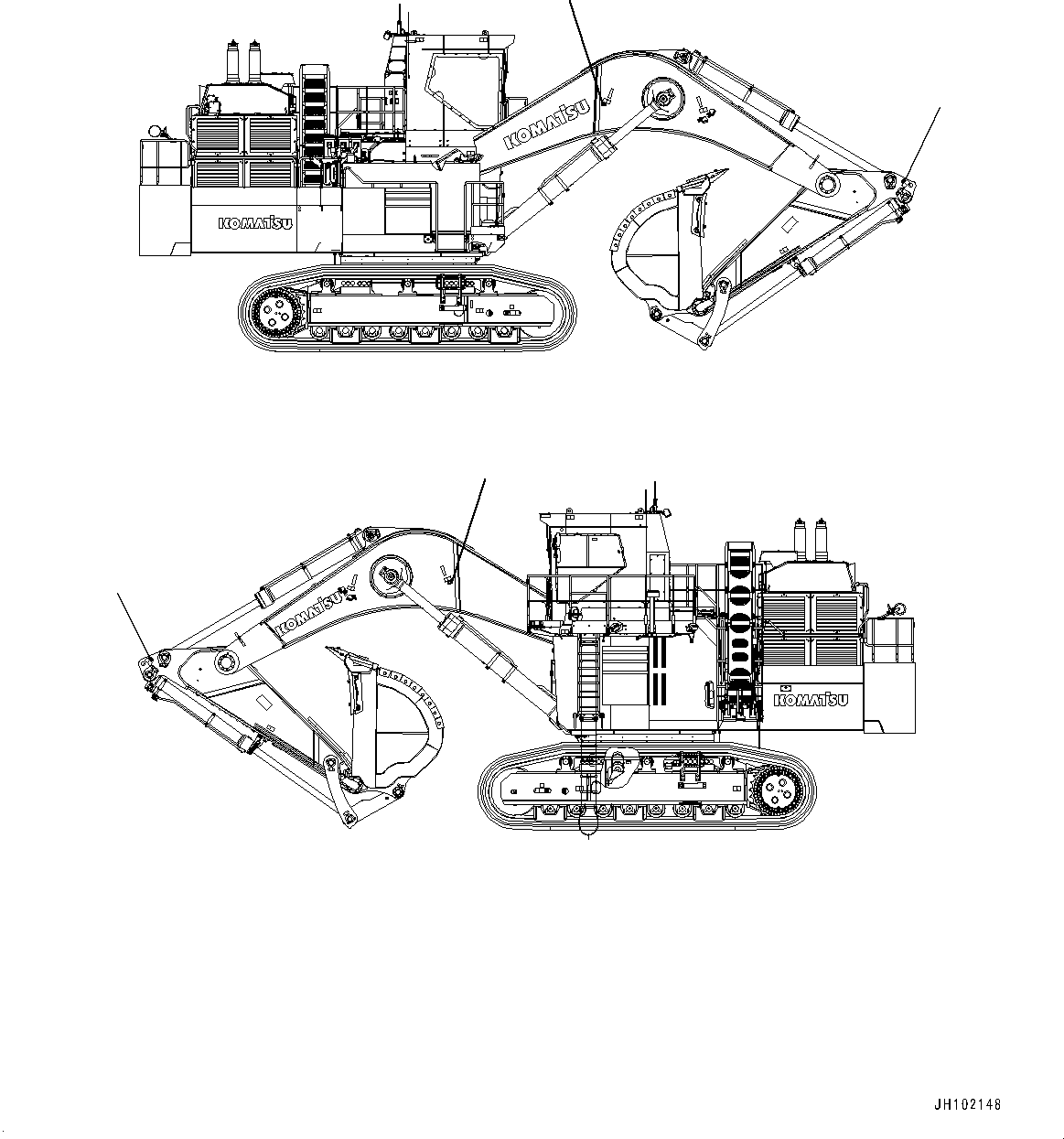 Komatsu parts book diagram for PC2000-11R S/N 31001-UP: PLATE, TIE-OFF, (#30002-30167)