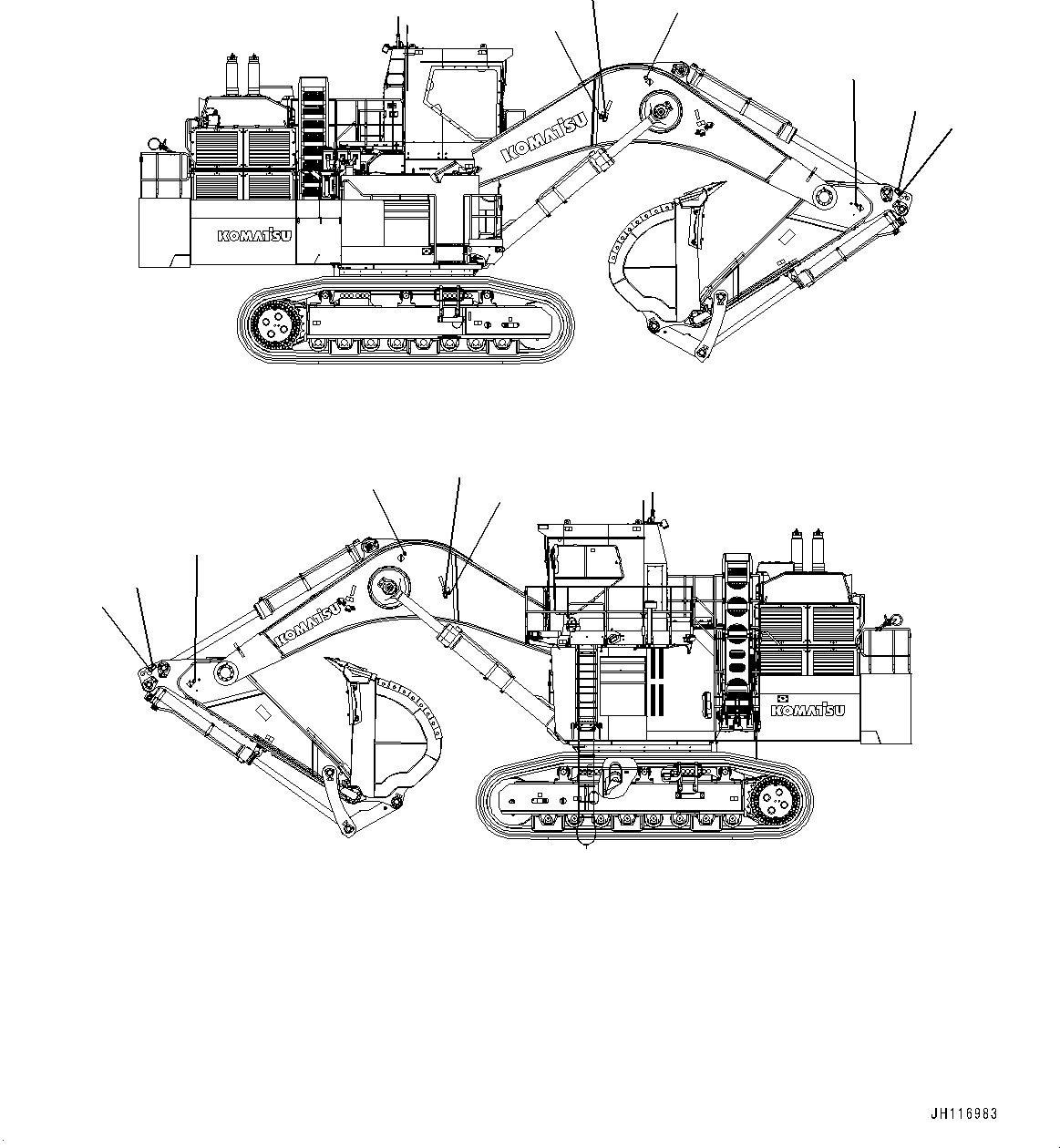 Komatsu parts book diagram for PC2000-11R S/N 31001-UP: PLATE, TIE-OFF, (AUSTRALIA REGULATION, TIE-OFF)(#30168-)