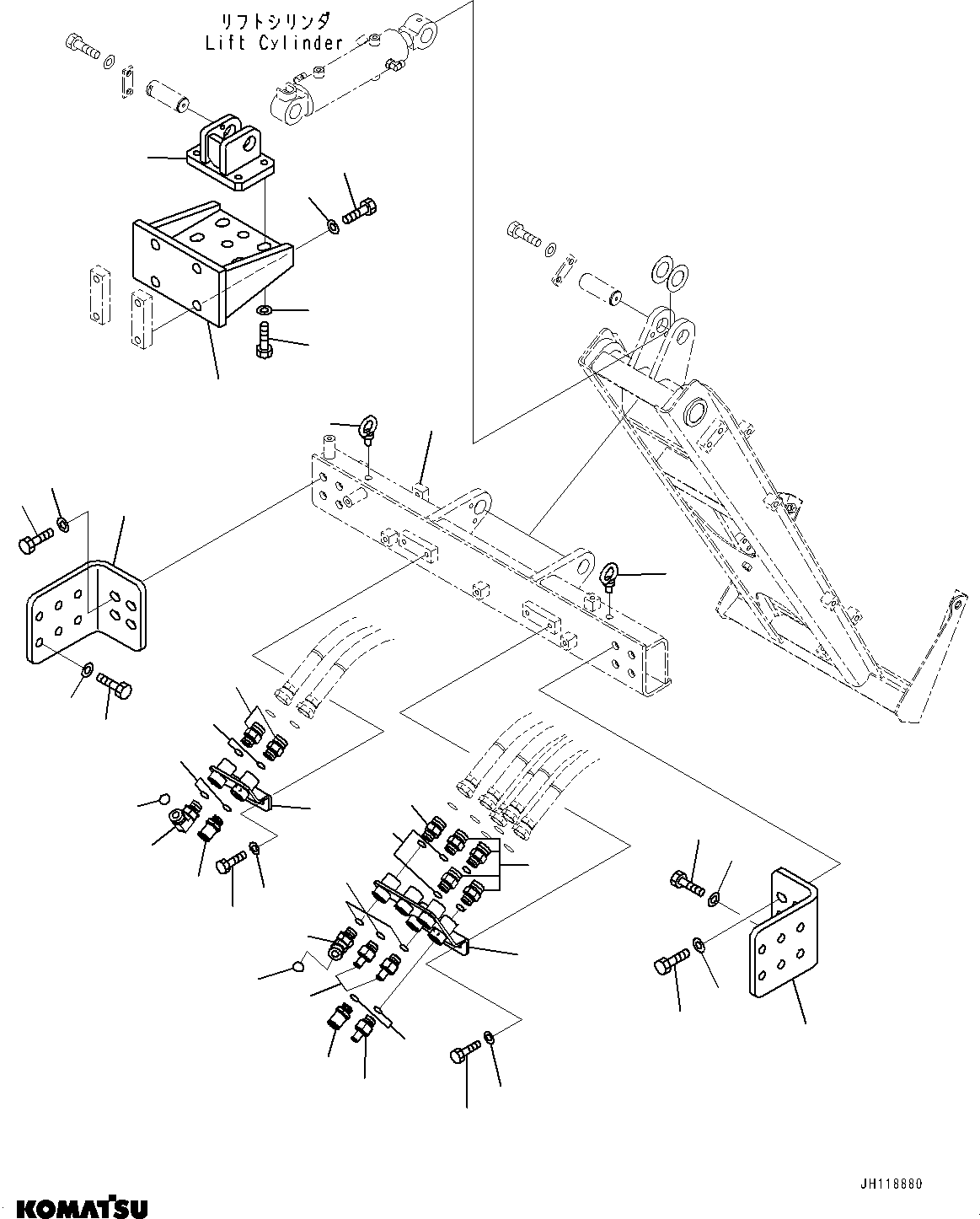 Komatsu parts book diagram for PC2000-11R S/N 31001-UP: SERVICE CENTER, FRAME (1/2)(#30001-)