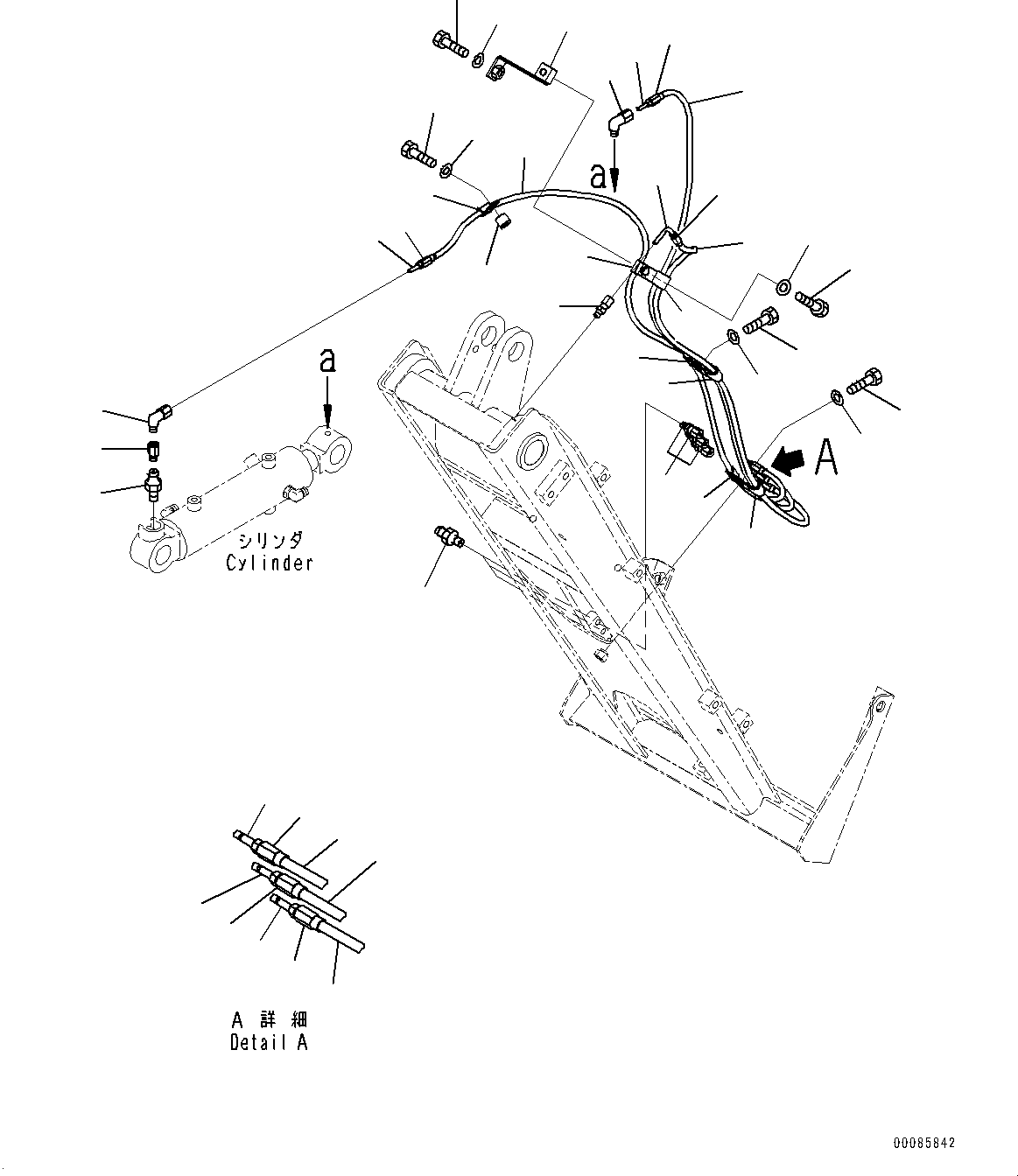 Komatsu parts book diagram for PC2000-11R S/N 31001-UP: SERVICE CENTER, LUBRICATION PIPING(#30001-)