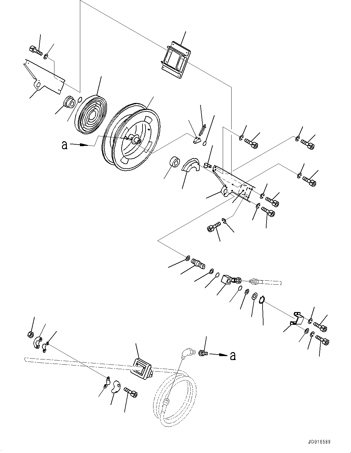 Komatsu parts book diagram for PC2000-11R S/N 31001-UP: GREASE PUMP, INNER PARTS, REEL(#30001-)