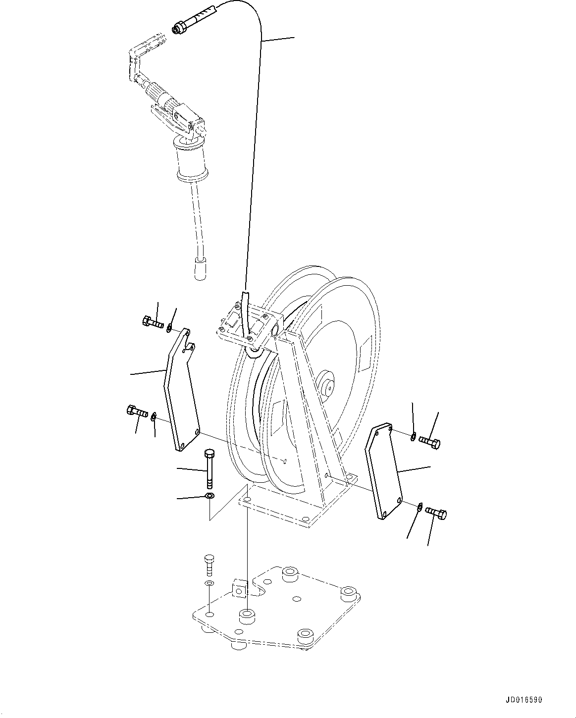 Komatsu parts book diagram for PC2000-11R S/N 31001-UP: GREASE PUMP, REEL RELATED PARTS(#30001-)