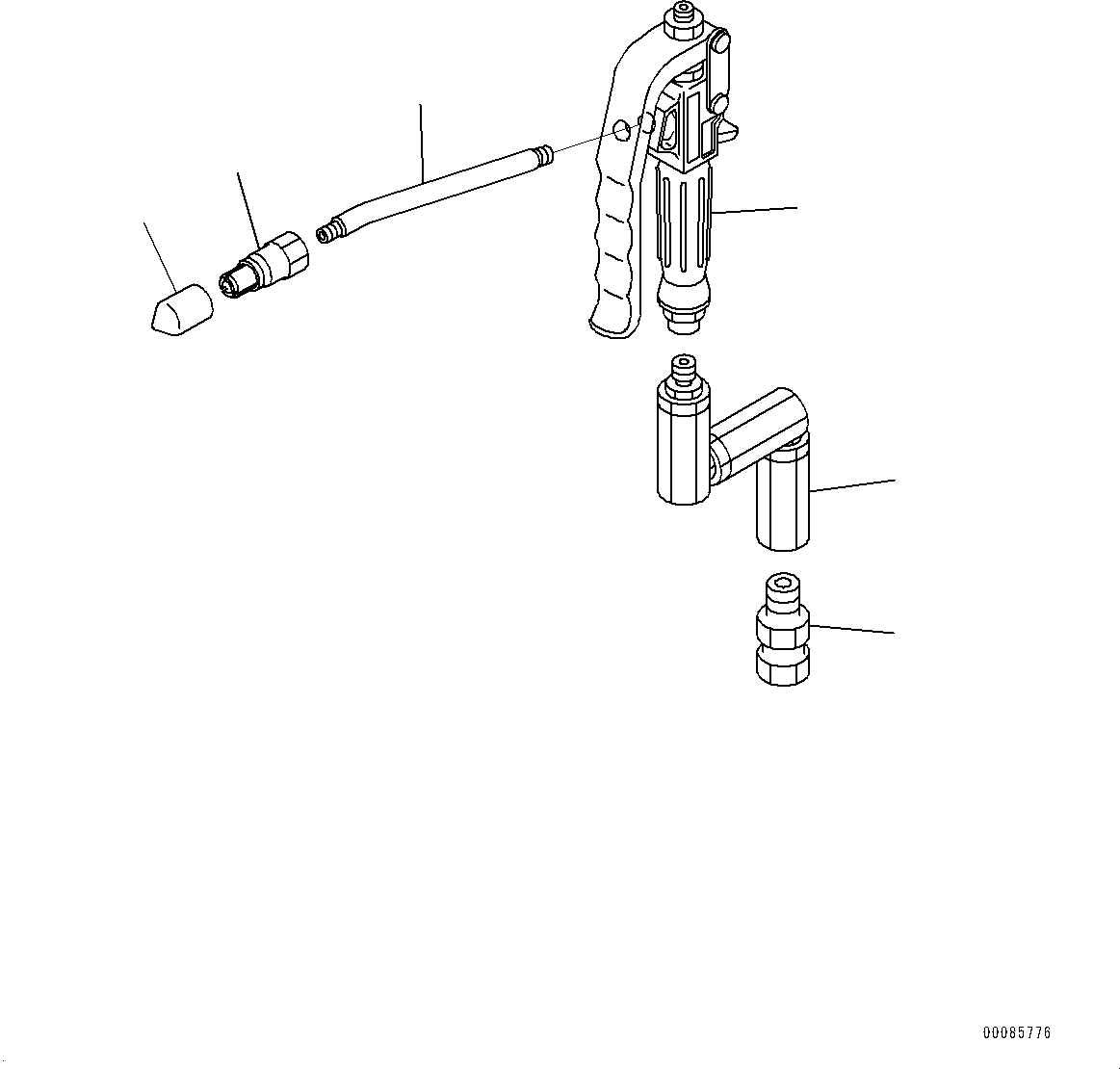 Komatsu parts book diagram for PC2000-11R S/N 31001-UP: GREASE PUMP, INNER PARTS, GREASE GUN(#30001-)