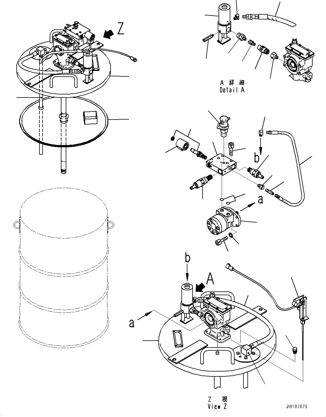 Komatsu parts book diagram for PC2000-11R S/N 31001-UP: GREASE PUMP, PUMP (3/3)(#30020-)