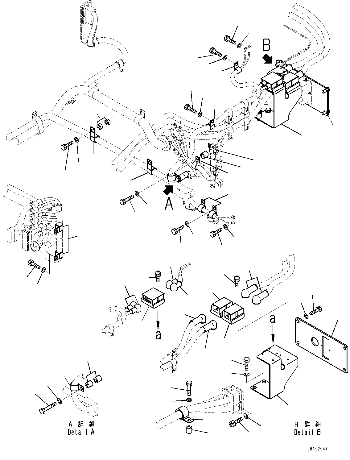 Komatsu parts book diagram for PC2000-11E0 S/N 31001-UP: ELECTRIC WIRING HARNESS, BRACKET AND CLIP(#30001-)