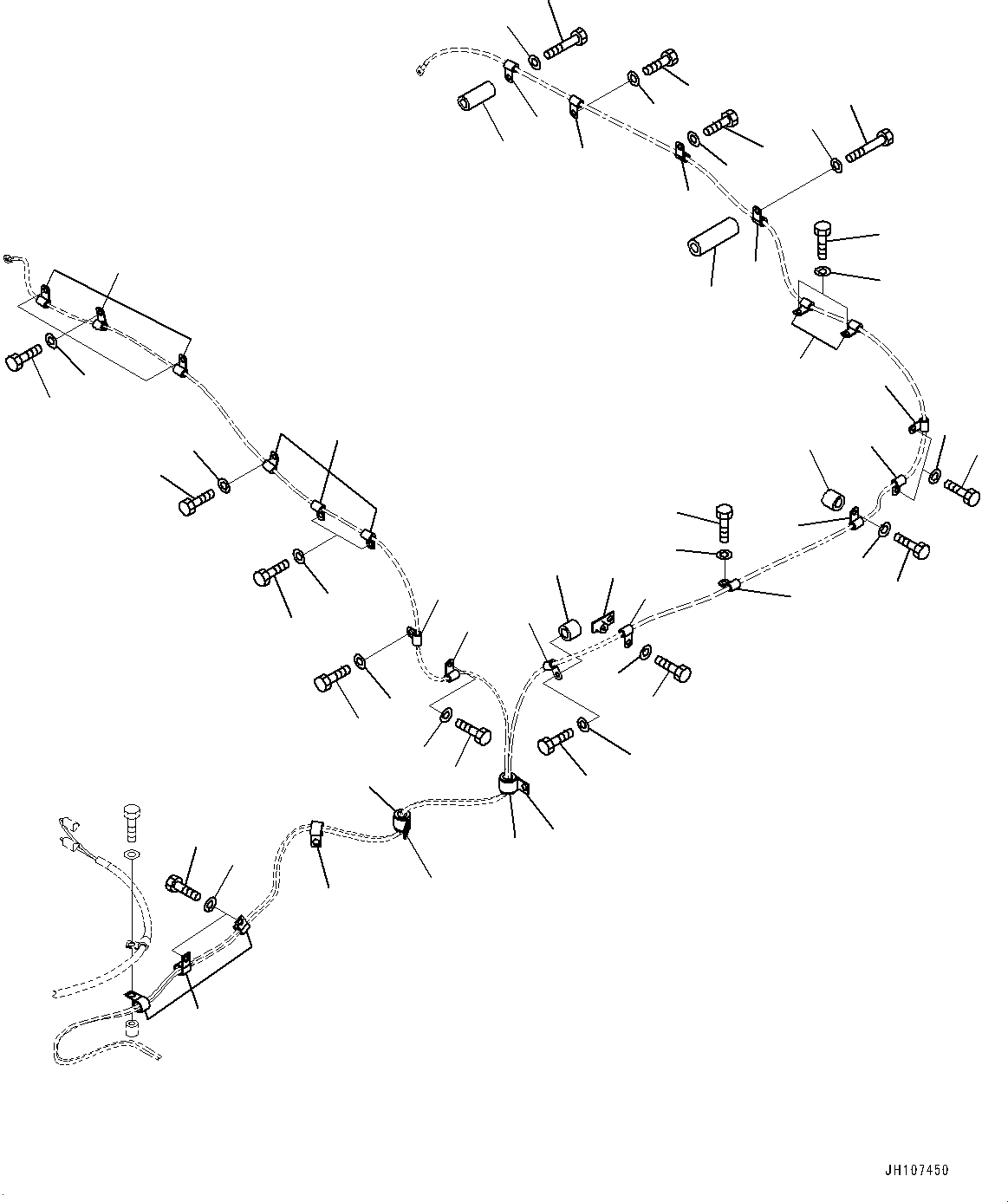 Komatsu parts book diagram for PC2000-11E0 S/N 31001-UP: ELECTRIC WIRING HARNESS, CLIP (2/4)(#30001-)