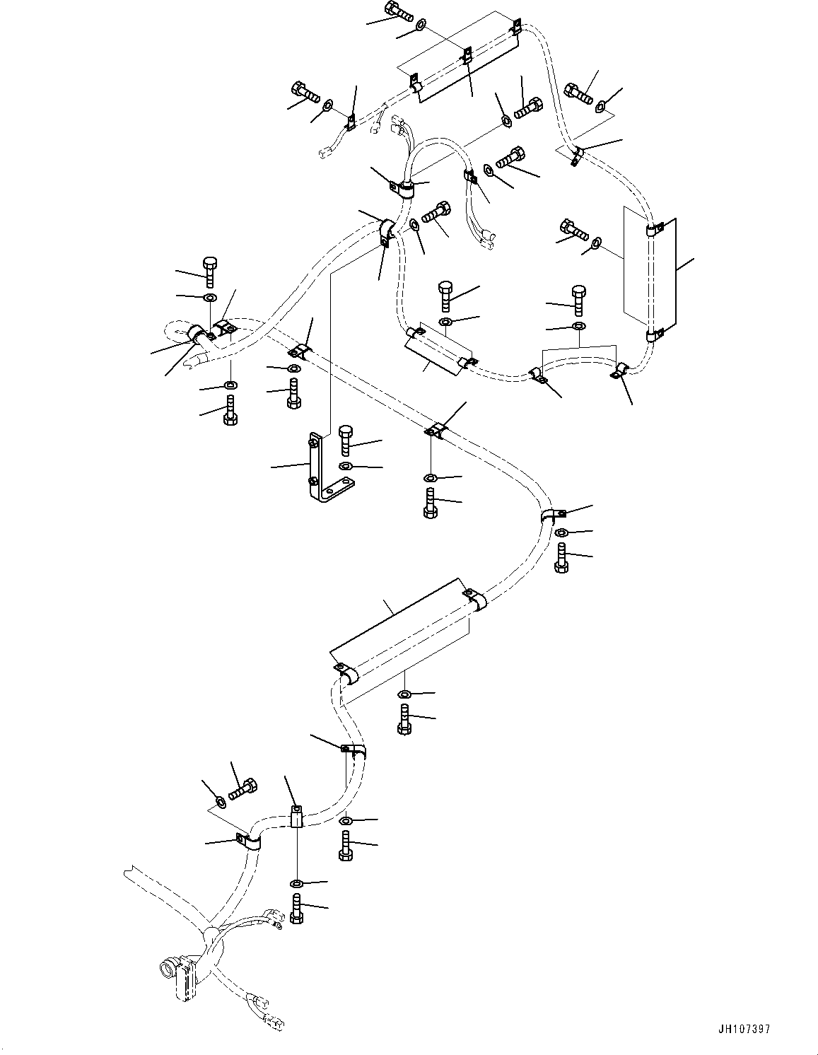 Komatsu parts book diagram for PC2000-11E0 S/N 31001-UP: ELECTRIC WIRING HARNESS, CLIP (3/4)(#30001-)