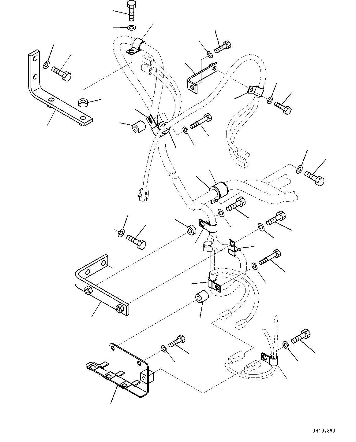Komatsu parts book diagram for PC2000-11E0 S/N 31001-UP: ELECTRIC WIRING HARNESS, BRACKET(#30001-)