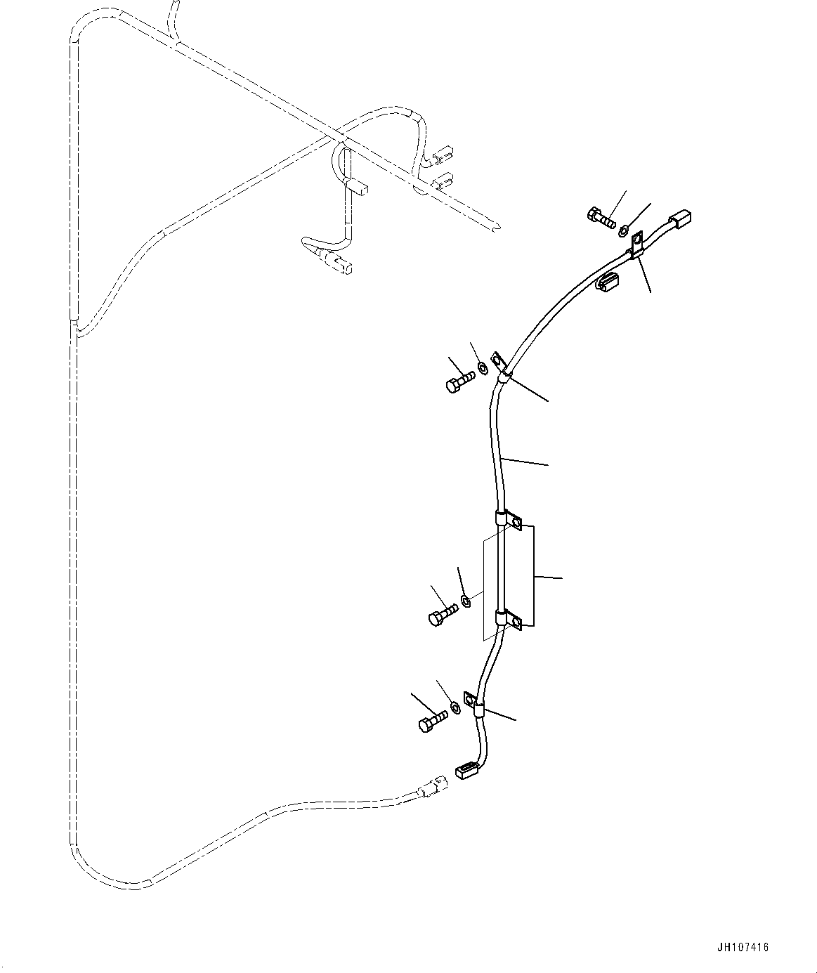 Komatsu parts book diagram for PC2000-11E0 S/N 31001-UP: ELECTRIC WIRING HARNESS, WIRING HARNESS AND CLIP (3/4)(#30001-)