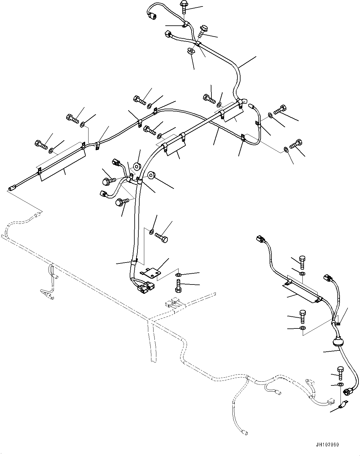 Komatsu parts book diagram for PC2000-11E0 S/N 31001-UP: ELECTRIC WIRING HARNESS, WIRING HARNESS AND CLIP (4/4)(#30001-)