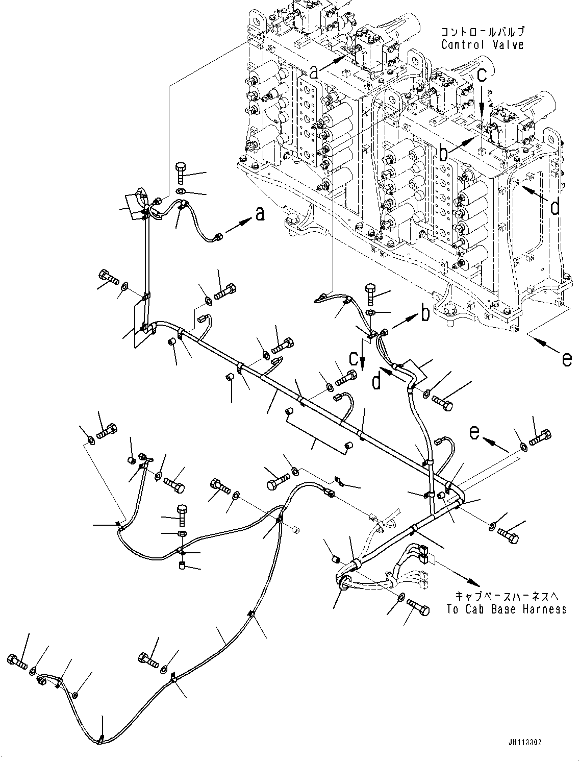 Komatsu parts book diagram for PC2000-11E0 S/N 31001-UP: ELECTRIC WIRING HARNESS, VALVE WIRING HARNESS (LOADING SHOVEL, BOTTOM DUMP TYPE)(#30001-)