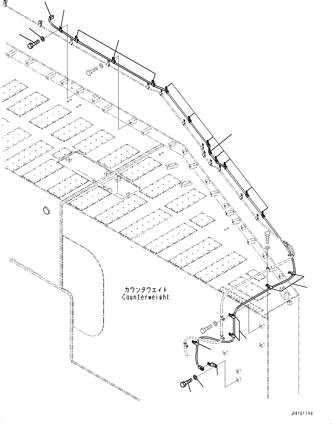 Komatsu parts book diagram for PC2000-11E0 S/N 31001-UP: KOMVISION CAMERA, WIRING HARNESS (3/4)(#30001-)