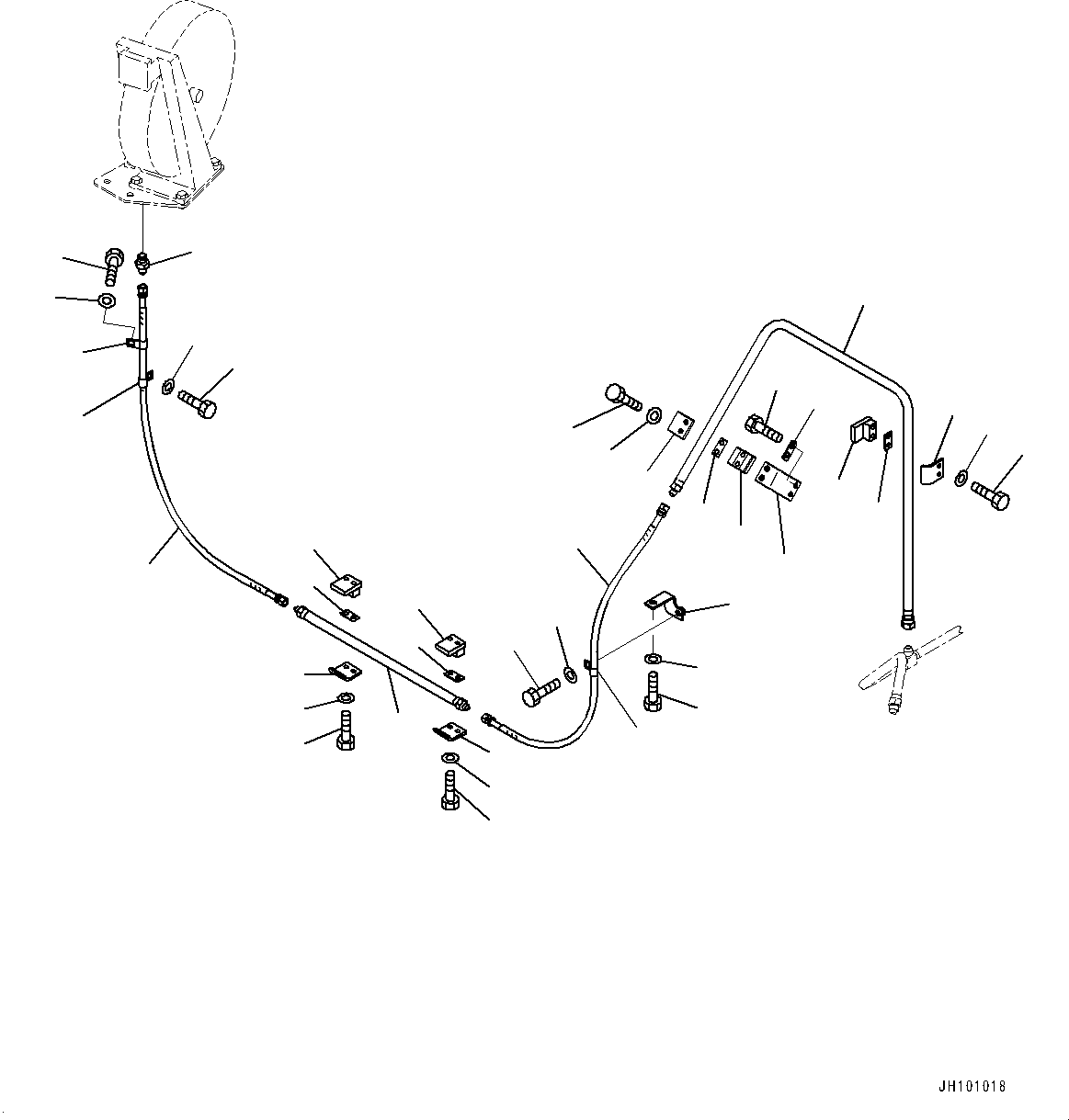 Komatsu parts book diagram for PC2000-11E0 S/N 31001-UP: AUTO-GREASING SYSTEM, LUBRICATION PIPING (4/4)(#30001-)
