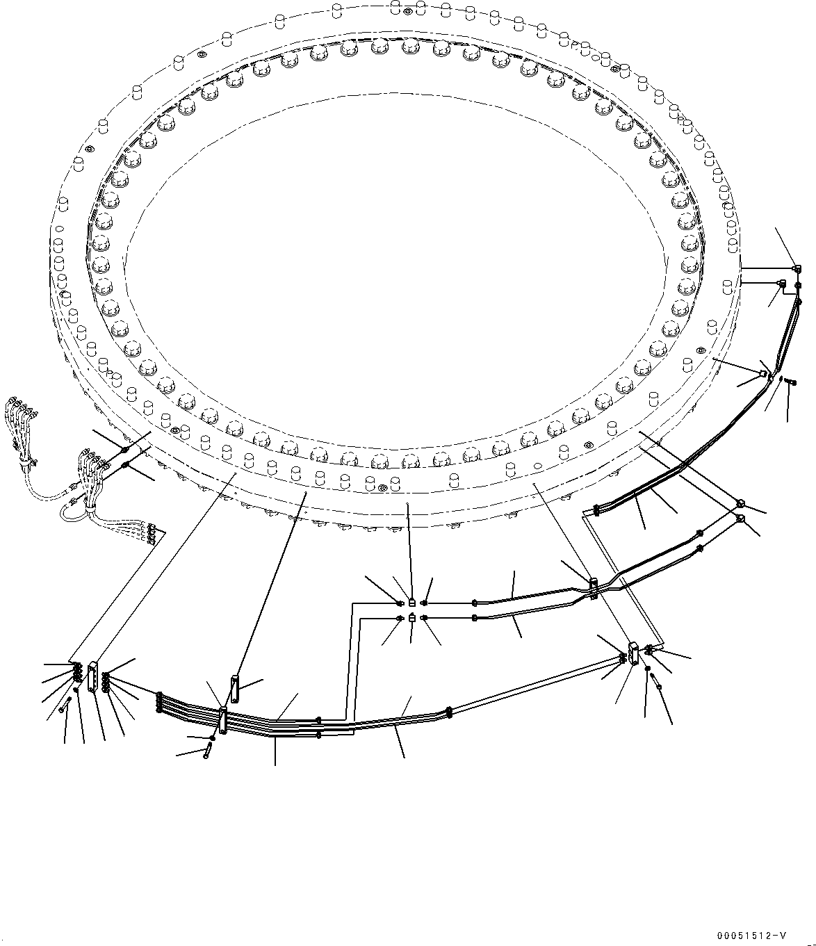 Komatsu parts book diagram for PC2000-11E0 S/N 31001-UP: AUTO-GREASING SYSTEM, SWING CIRCLE LUBRICATION (1/2)(#30001-)