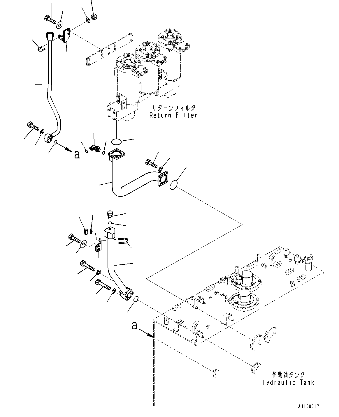 Komatsu parts book diagram for PC2000-11E0 S/N 31001-UP: HYDRAULIC TANK, TUBE (2/2)(#30001-)