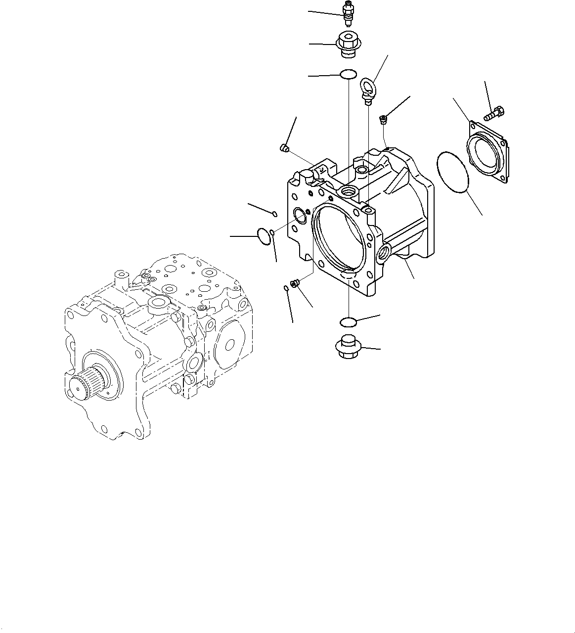 Komatsu parts book diagram for PC2000-11E0 S/N 31001-UP: NO.1 PUMP, PISTON PUMP (4/9)(#30001-)