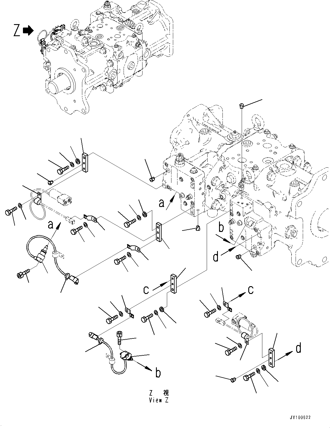 Komatsu parts book diagram for PC2000-11E0 S/N 31001-UP: NO.1 PUMP, PISTON PUMP (9/9)(#30001-)