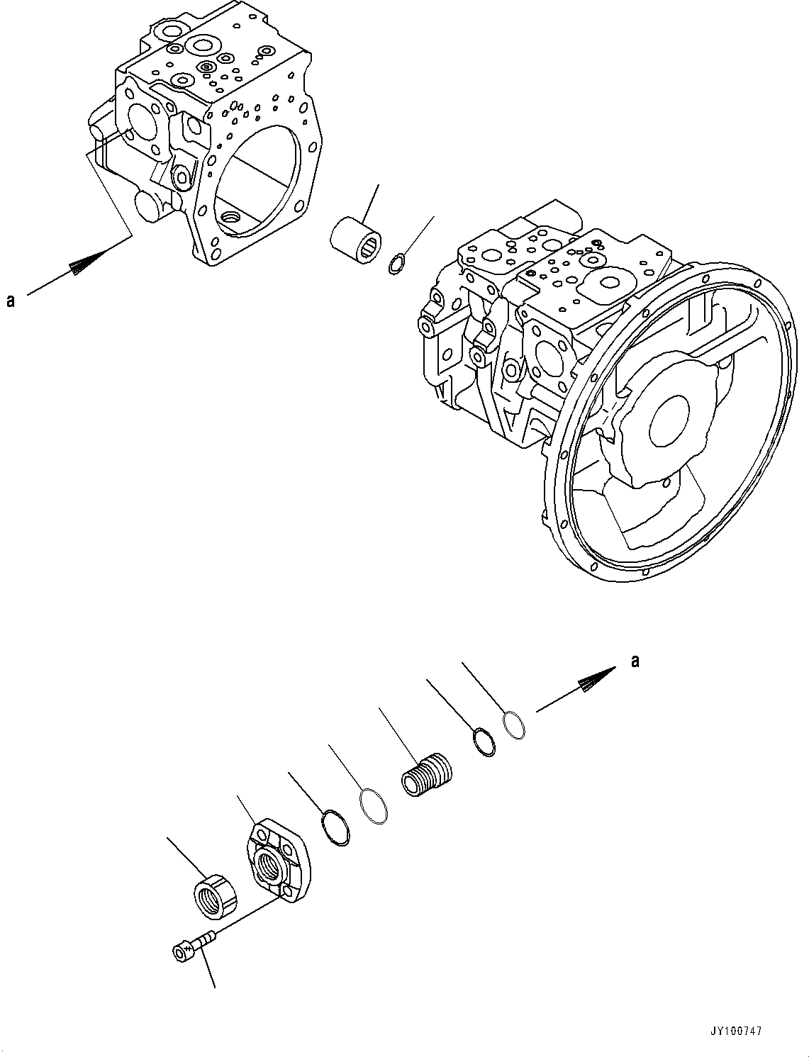 Komatsu parts book diagram for PC2000-11E0 S/N 31001-UP: FAN PUMP, PISTON PUMP (9/11)(#30001-)