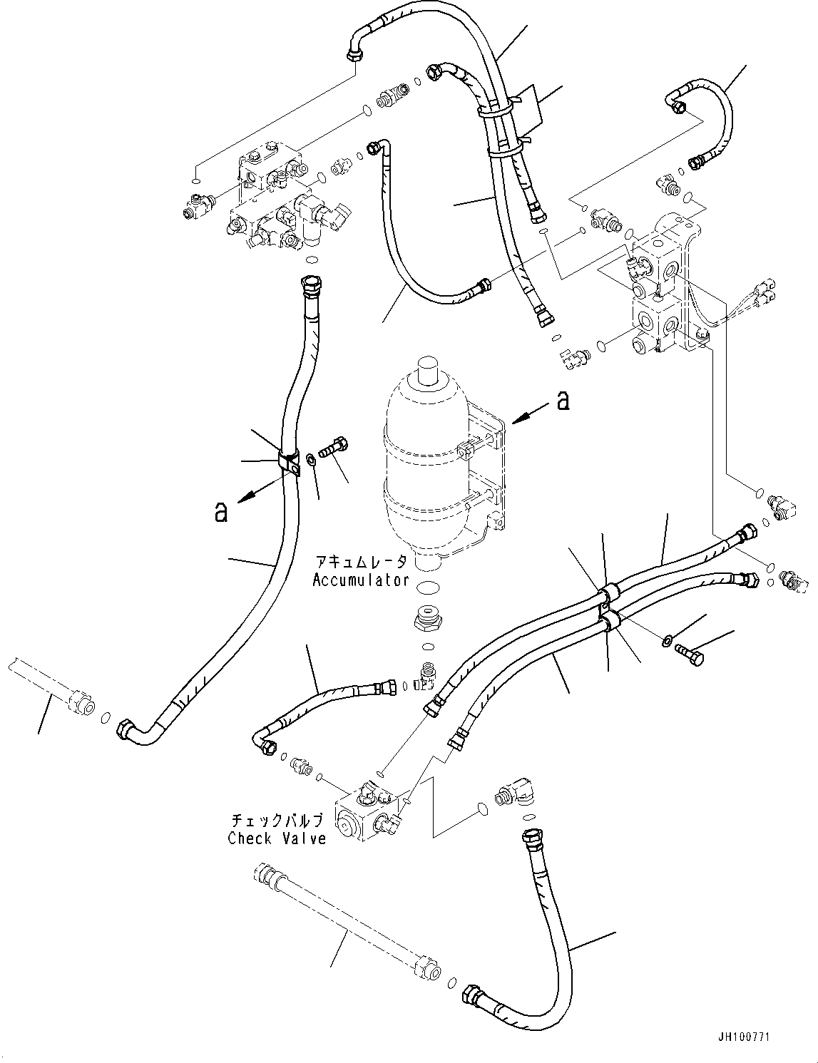 Komatsu parts book diagram for PC2000-11E0 S/N 31001-UP: PROPORTIONAL PRESSURE CONTROL (PPC) VALVE PIPING, PIPING(#30001-)
