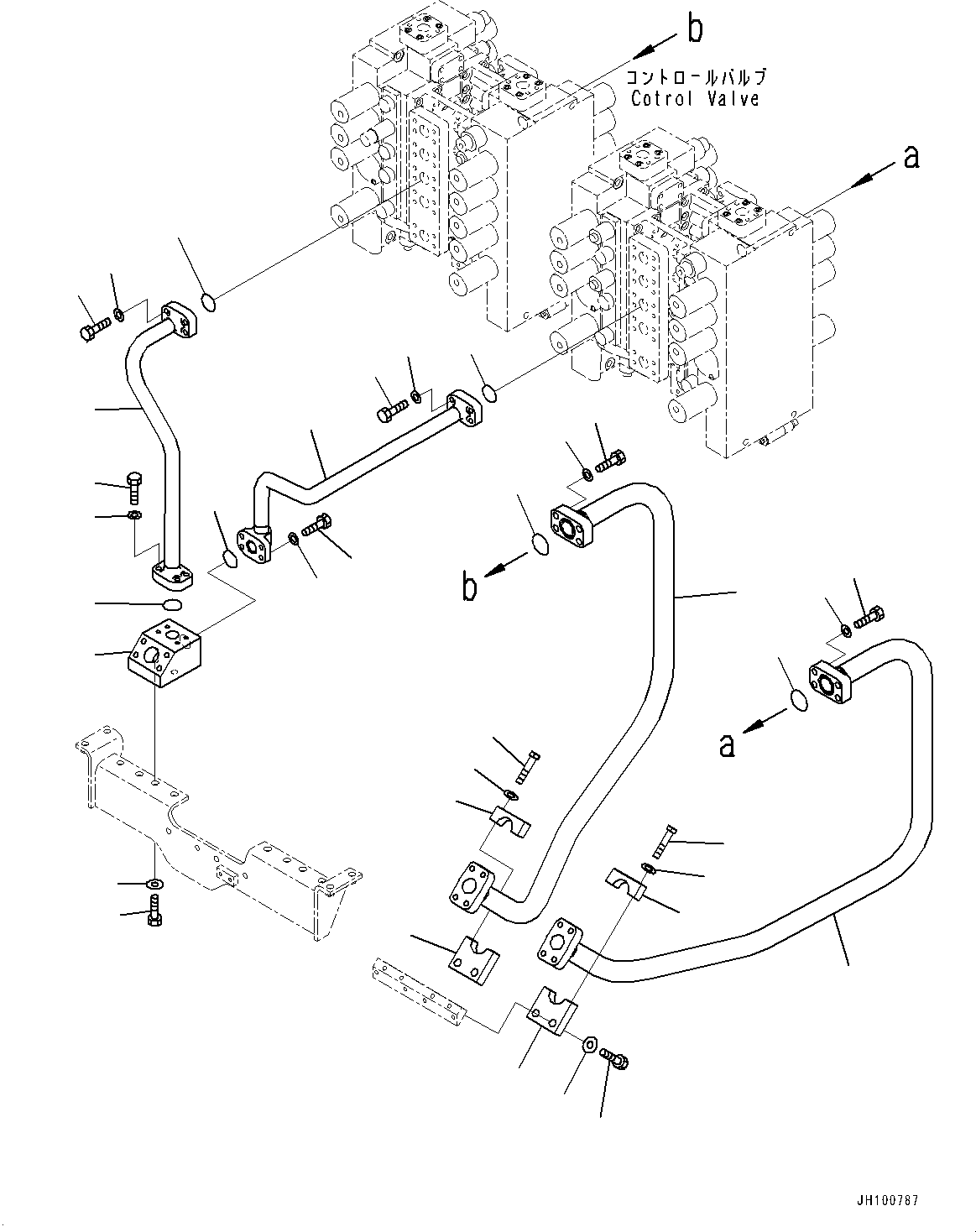 Komatsu parts book diagram for PC2000-11E0 S/N 31001-UP: BUCKET PIPING, (#30001-)