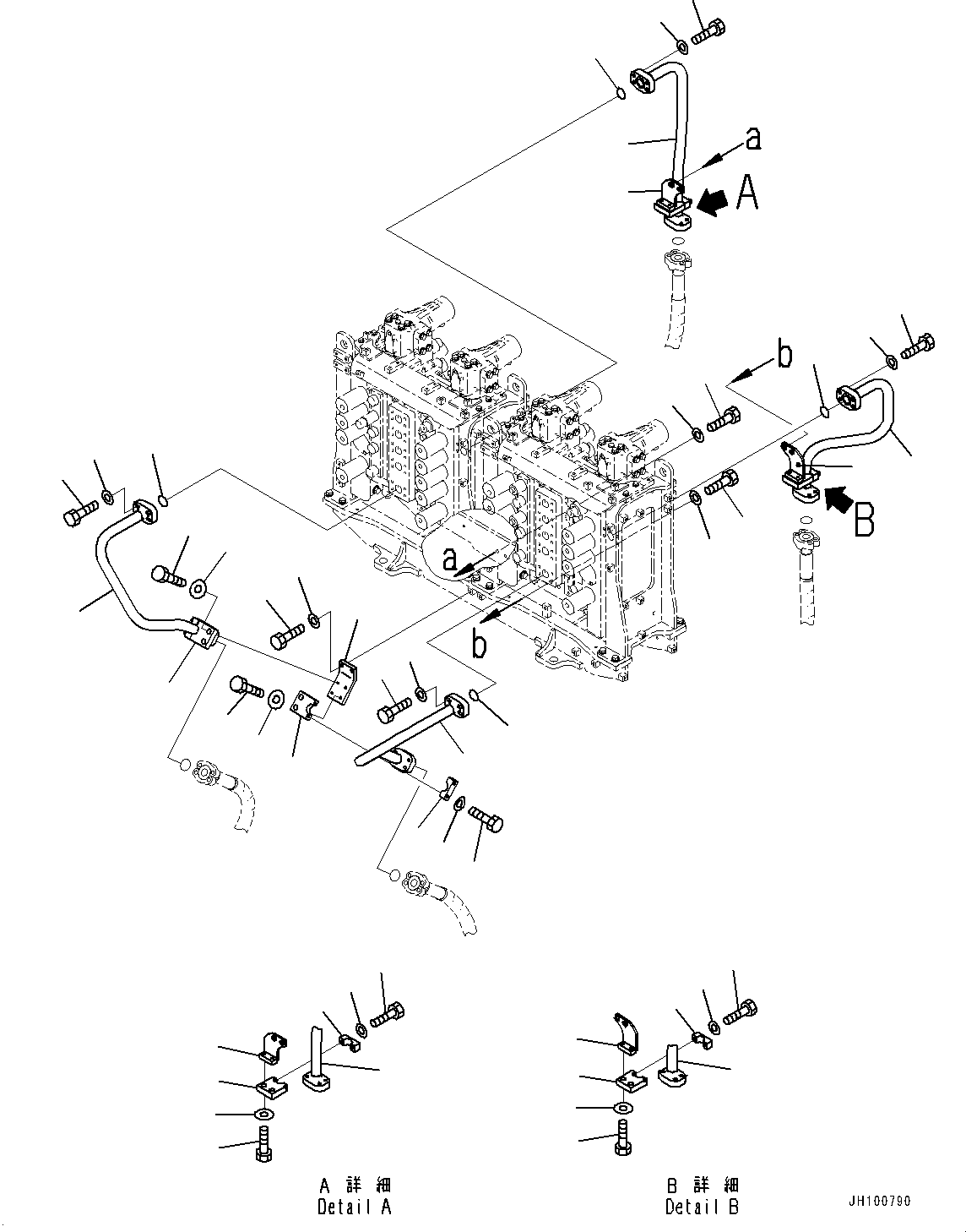 Komatsu parts book diagram for PC2000-11E0 S/N 31001-UP: TRAVEL PIPING, TUBE(#30001-)