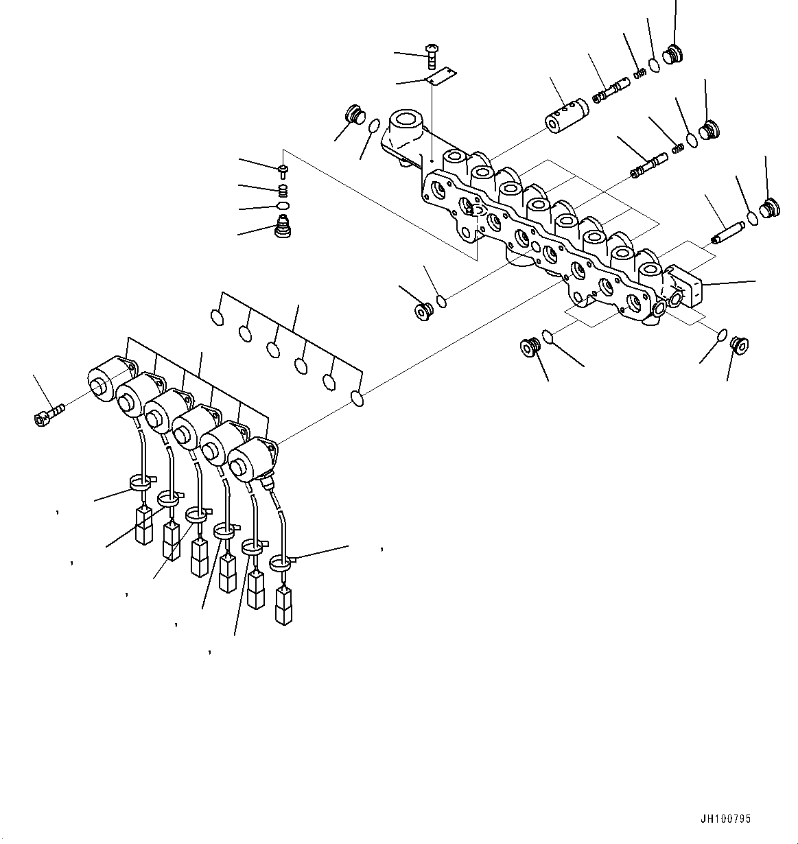 Komatsu parts book diagram for PC2000-11E0 S/N 31001-UP: SOLENOID VALVE, INNER PARTS (1/2)(#30001-)