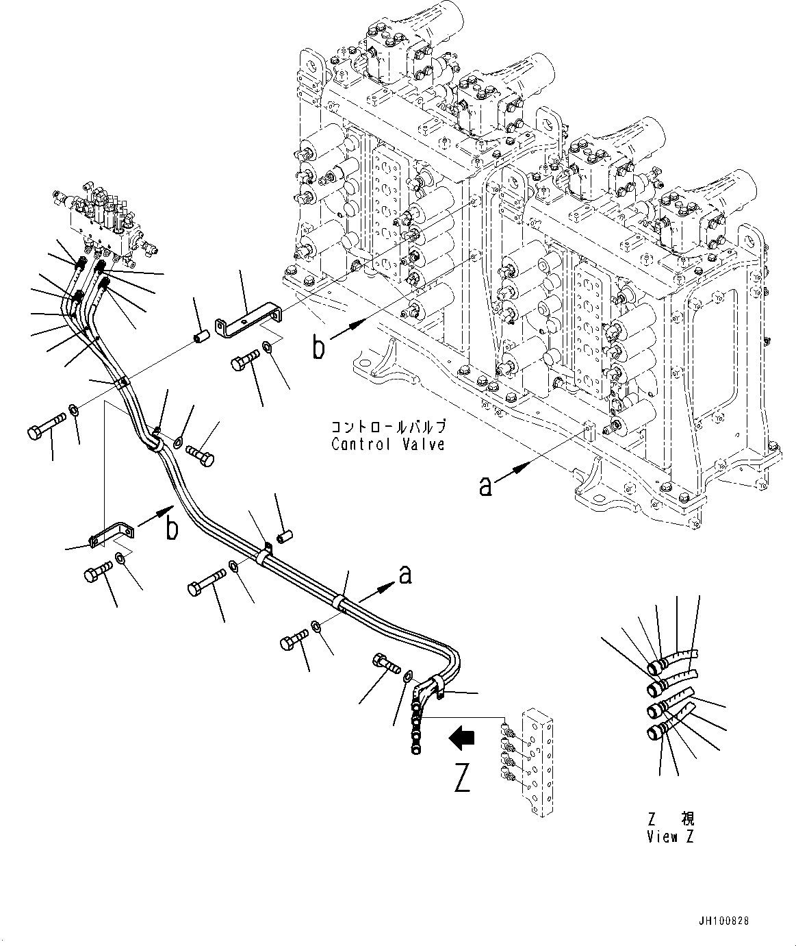 Komatsu parts book diagram for PC2000-11E0 S/N 31001-UP: PROPORTIONAL PRESSURE CONTROL (PPC) PIPING JOINT, PIPING (2/3)(#30001-)