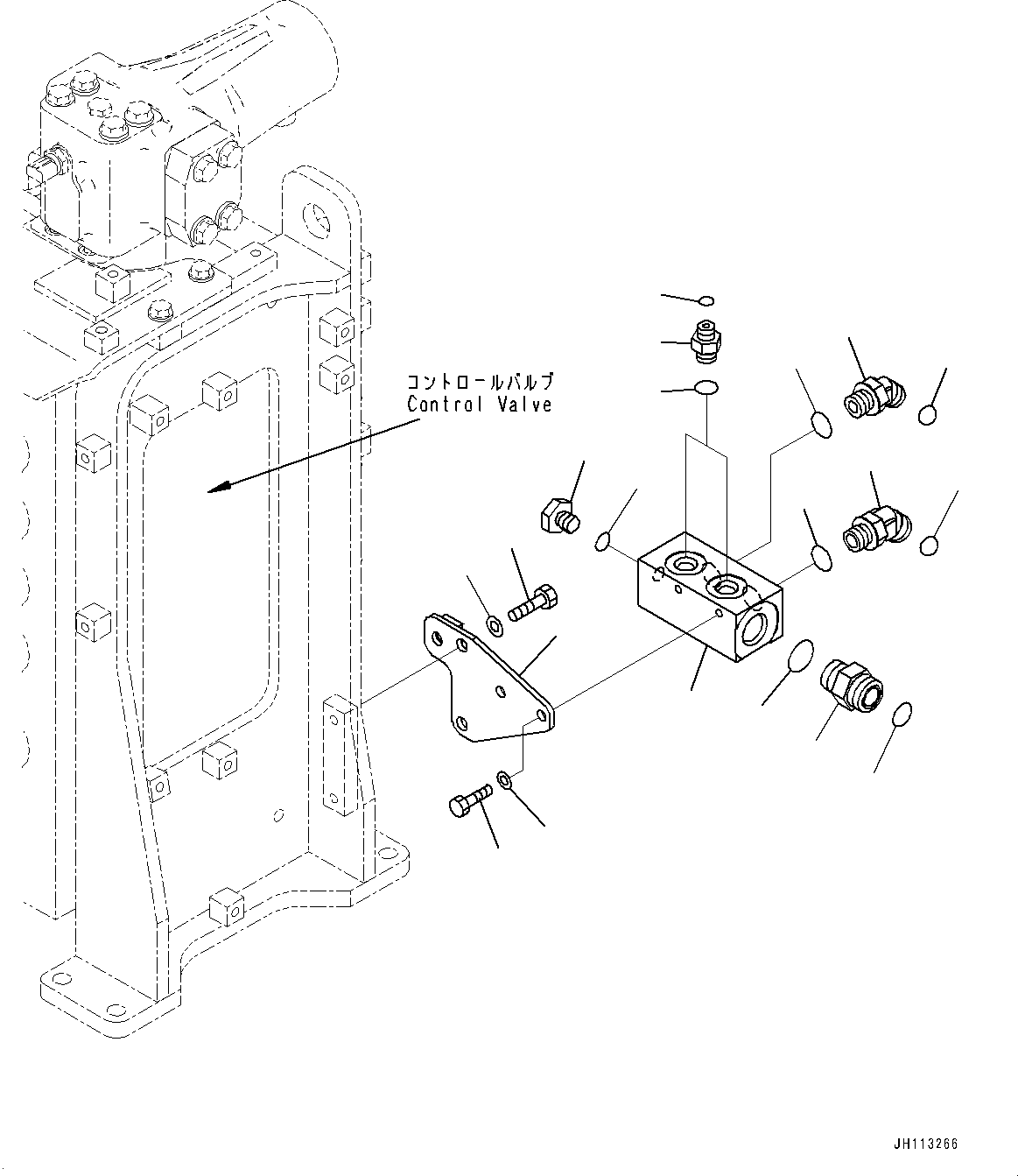 Komatsu parts book diagram for PC2000-11E0 S/N 31001-UP: PROPORTIONAL PRESSURE CONTROL (PPC) MAIN PIPING, BLOCK (LOADING SHOVEL, BOTTOM DUMP TYPE)(#30001-)