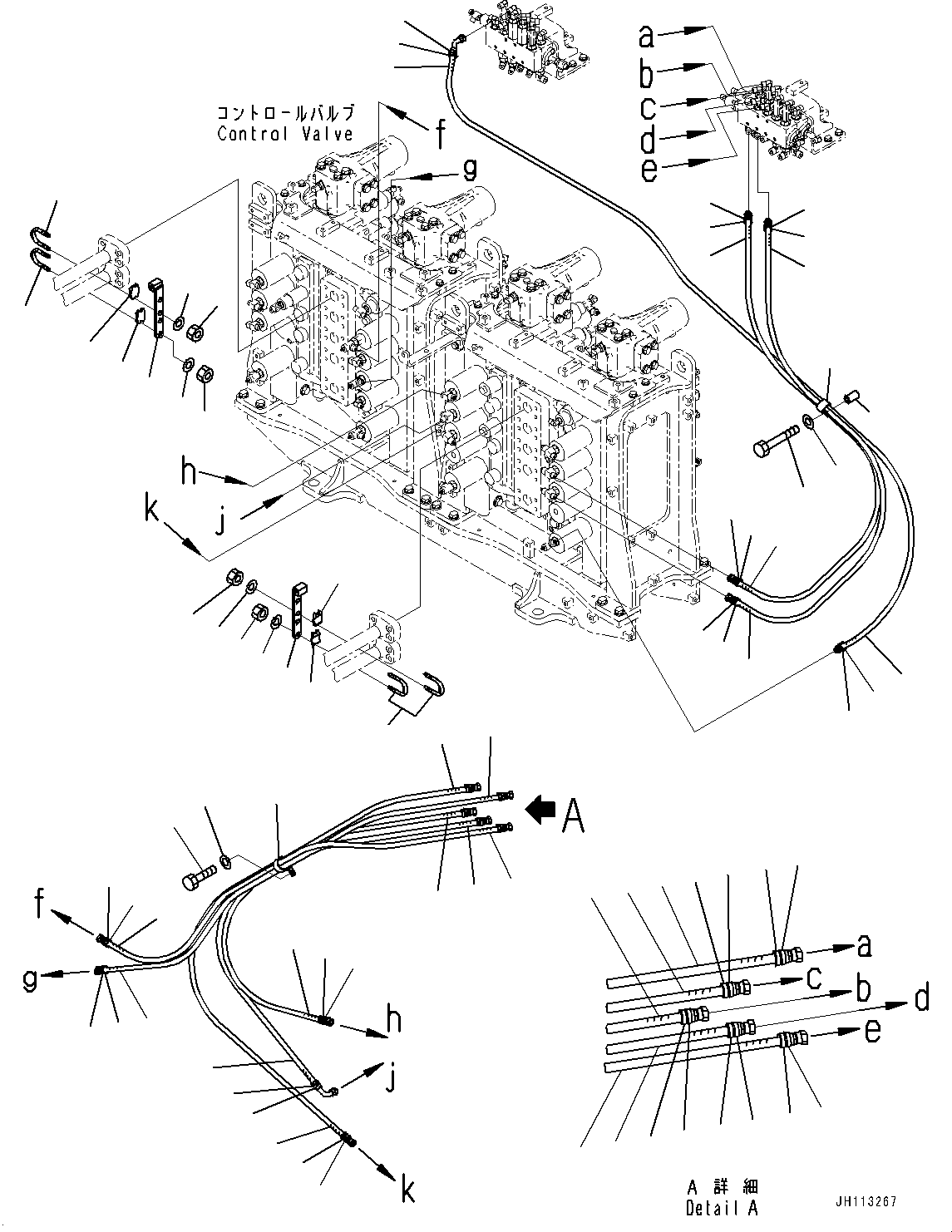 Komatsu parts book diagram for PC2000-11E0 S/N 31001-UP: PROPORTIONAL PRESSURE CONTROL (PPC) MAIN PIPING, HOSE (1/7) (LOADING SHOVEL, BOTTOM DUMP TYPE)(#30001-)