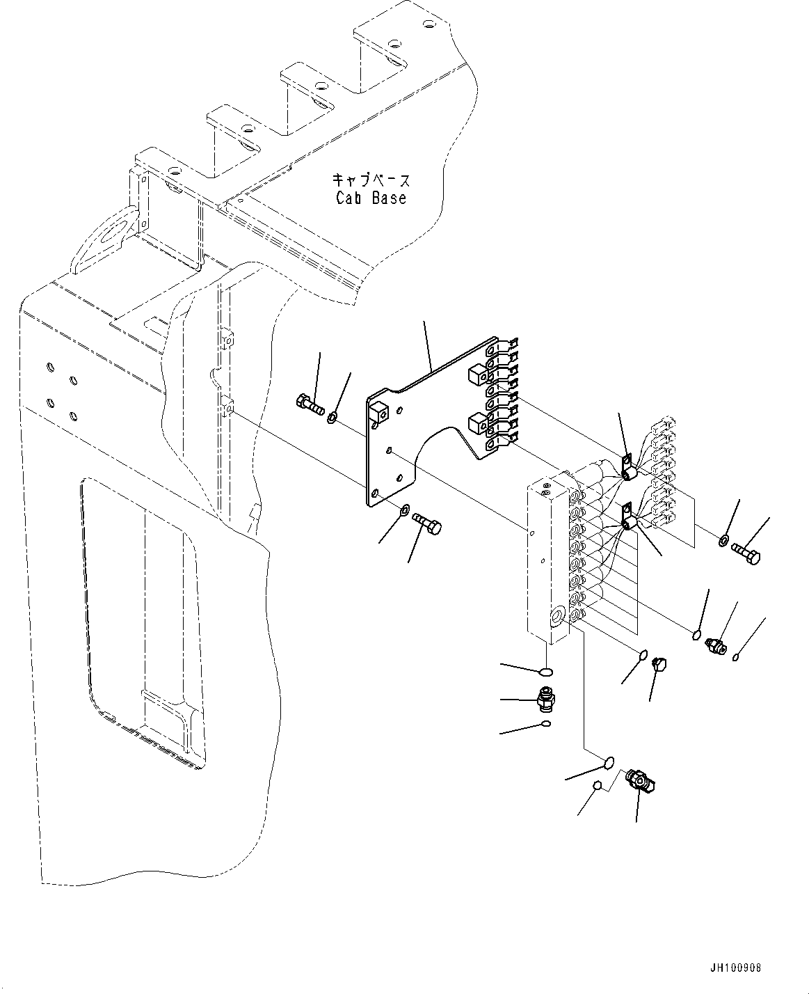 Komatsu parts book diagram for PC2000-11E0 S/N 31001-UP: PROPORTIONAL PRESSURE CONTROL (PPC) WORK PIPING, PPC VALVE MOUNTING (3/3)(#30001-)