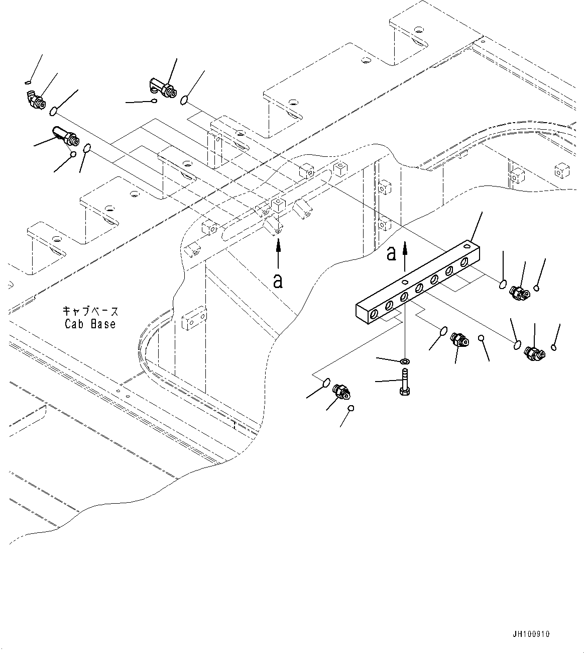 Komatsu parts book diagram for PC2000-11E0 S/N 31001-UP: PROPORTIONAL PRESSURE CONTROL (PPC) WORK PIPING, JOINT(#30001-)