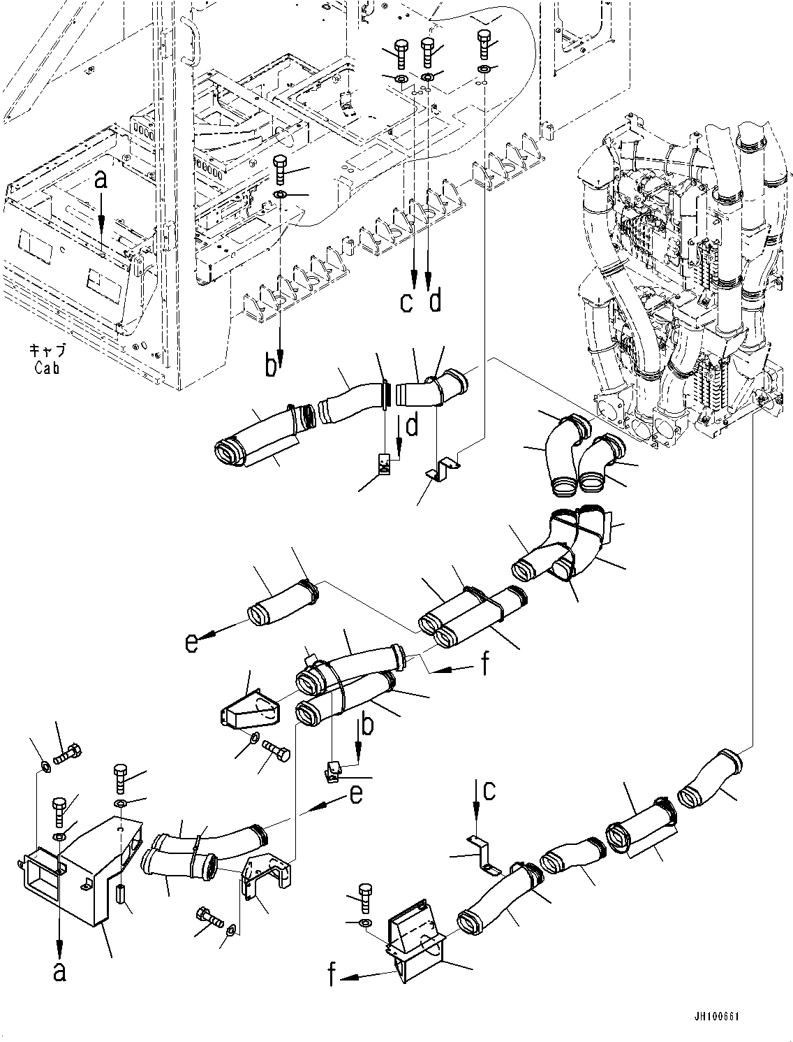 Komatsu parts book diagram for PC2000-11E0 S/N 31001-UP: CAB, AIR CONDITIONER DUCT (2/4)(#31001-)