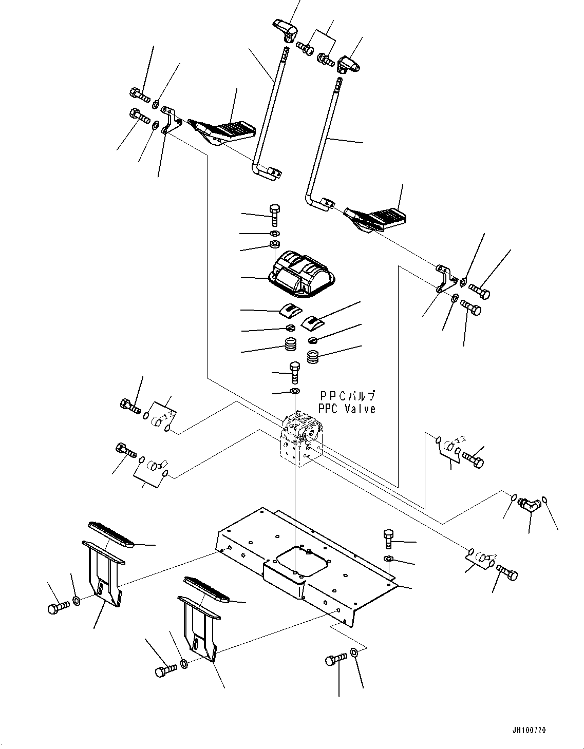 Komatsu parts book diagram for PC2000-11E0 S/N 31001-UP: CAB, TRAVEL PIPING(#31001-)