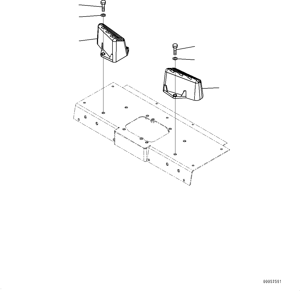 Komatsu parts book diagram for PC2000-11E0 S/N 31001-UP: CAB, FOOTREST(#31001-)