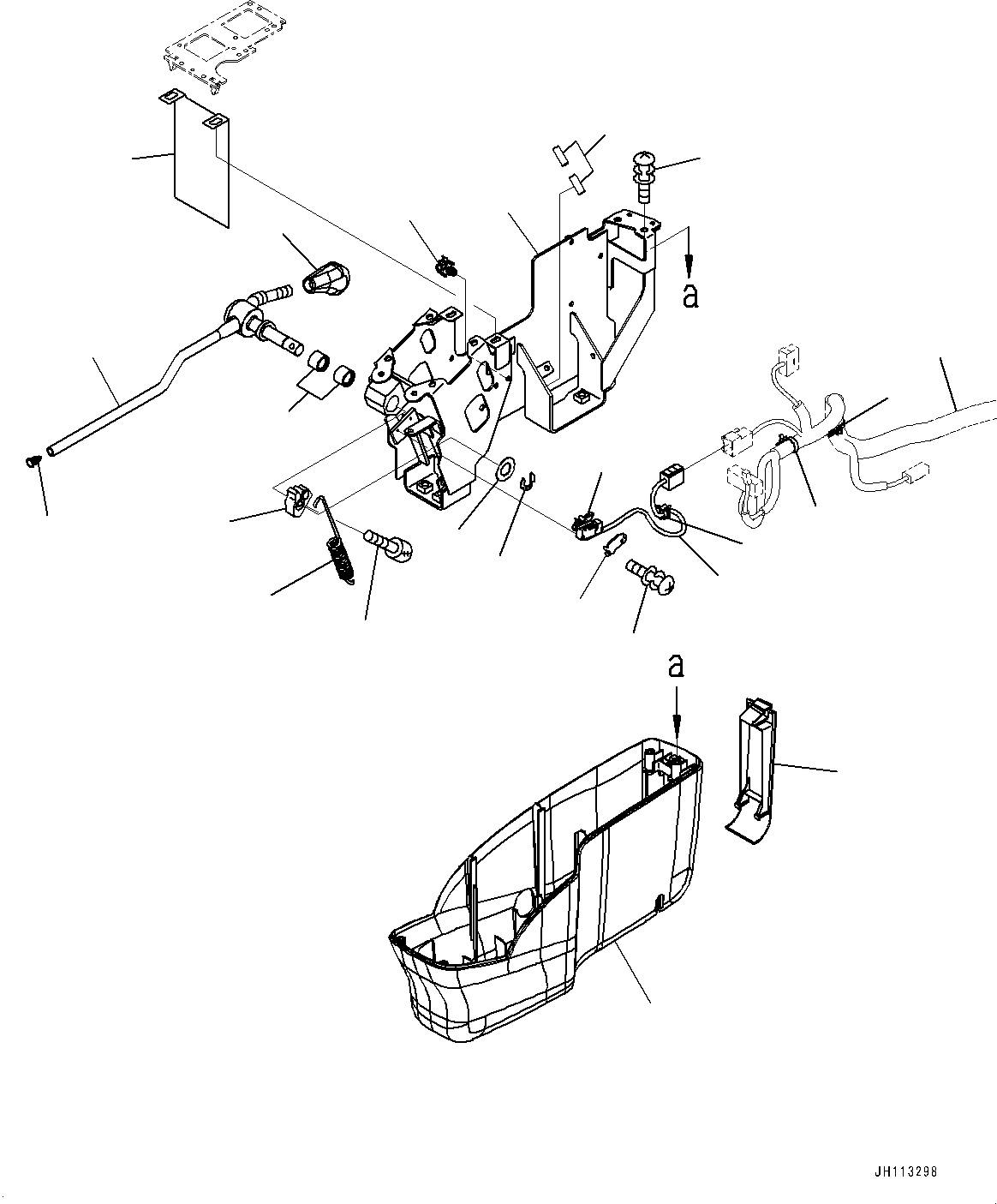 Komatsu parts book diagram for PC2000-11E0 S/N 31001-UP: CAB, CONSOLE BOX, R.H. (2/2) (LOADING SHOVEL, BOTTOM DUMP TYPE)(#31001-)