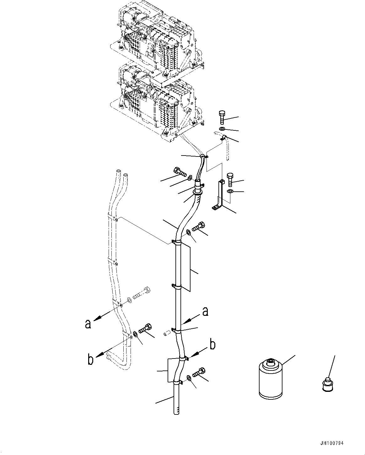 Komatsu parts book diagram for PC2000-11E0 S/N 31001-UP: AIR CONDITIONER, DRAIN PIPING(#30001-)